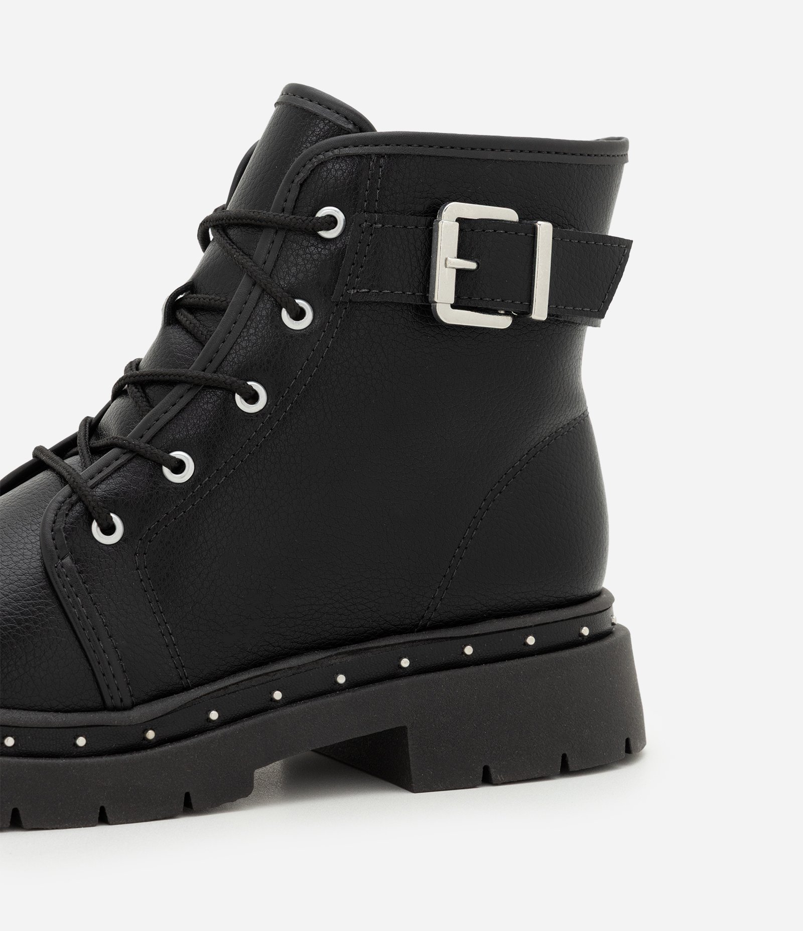 Bota Infantil Coturno com Fivela Lateral – Tam 26 a 36 Preto 3