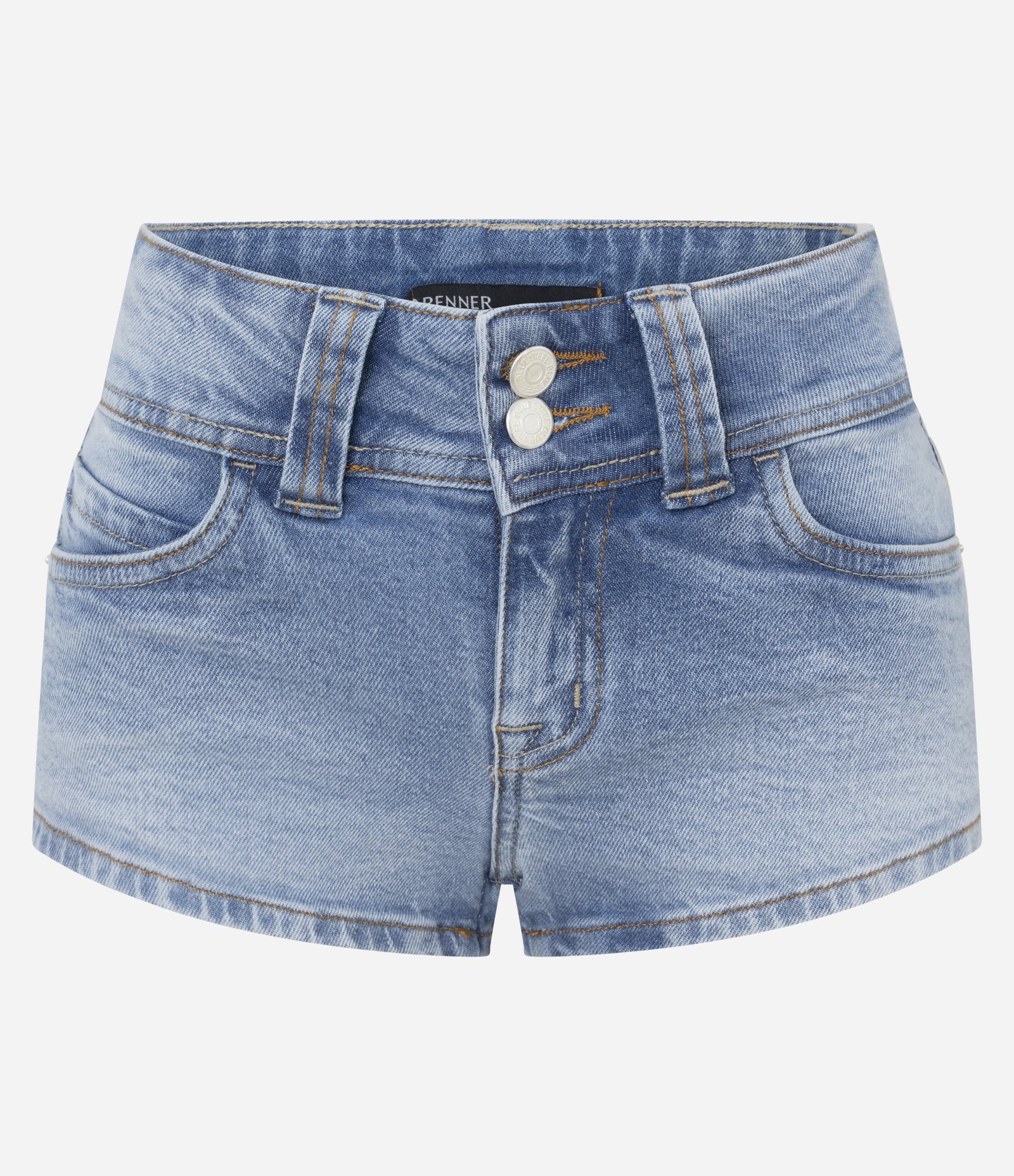 Short Micro em Jeans com Bolso Lapela Azul Claro 1
