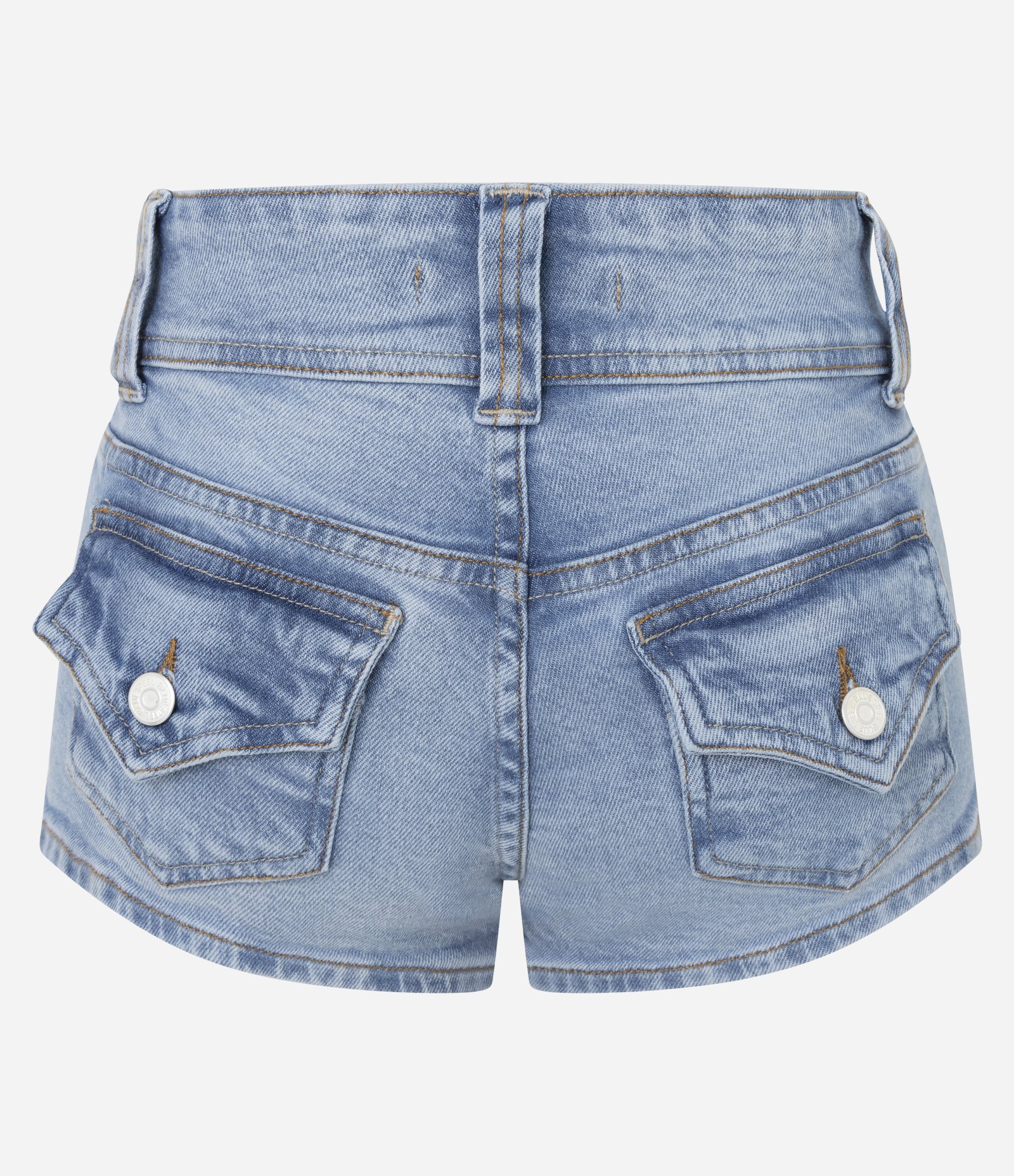 Short Micro em Jeans com Bolso Lapela Azul Claro 2