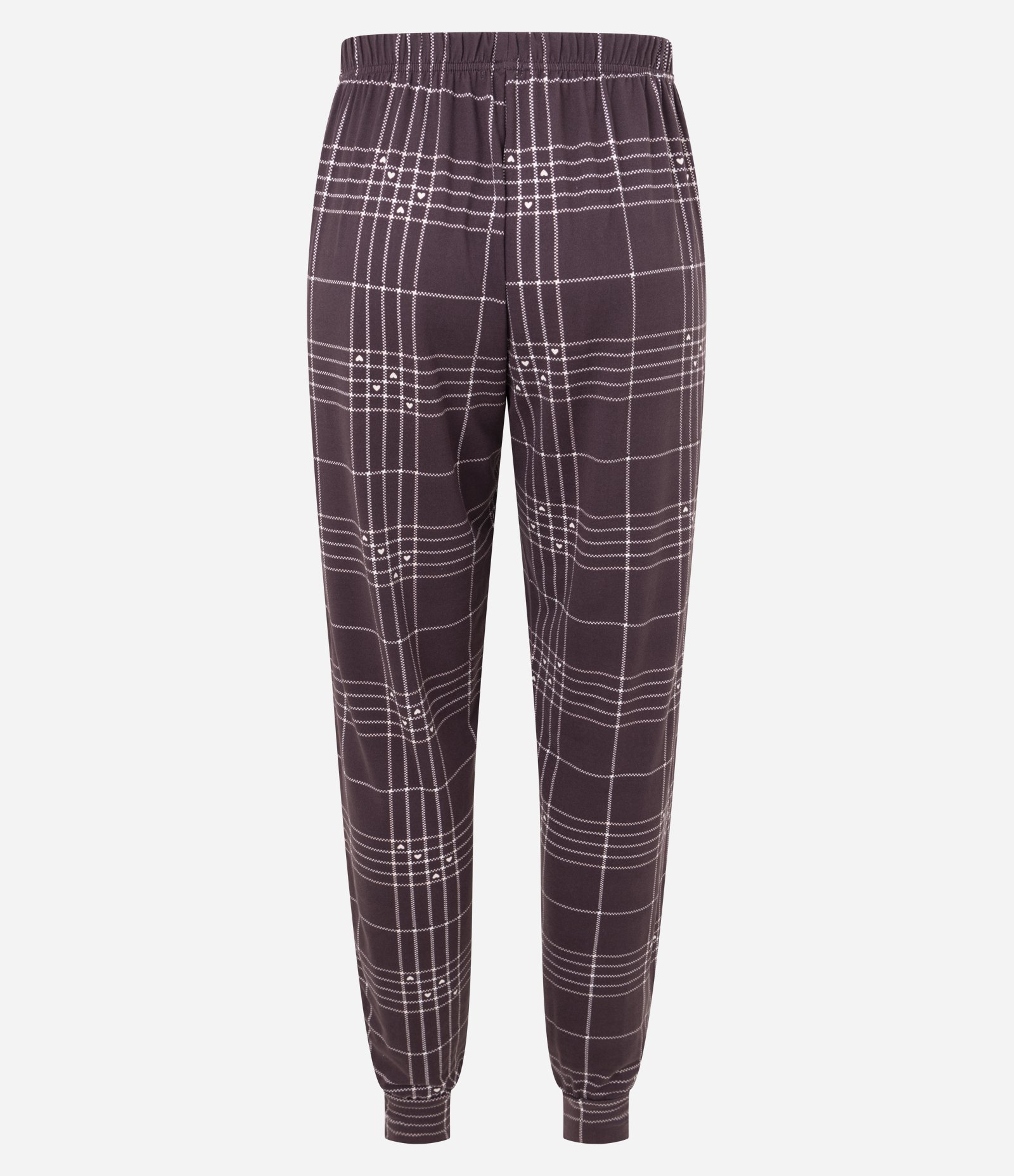 Calça de Pijama em Peach Touch com Estampa Xadrez Marrom 2