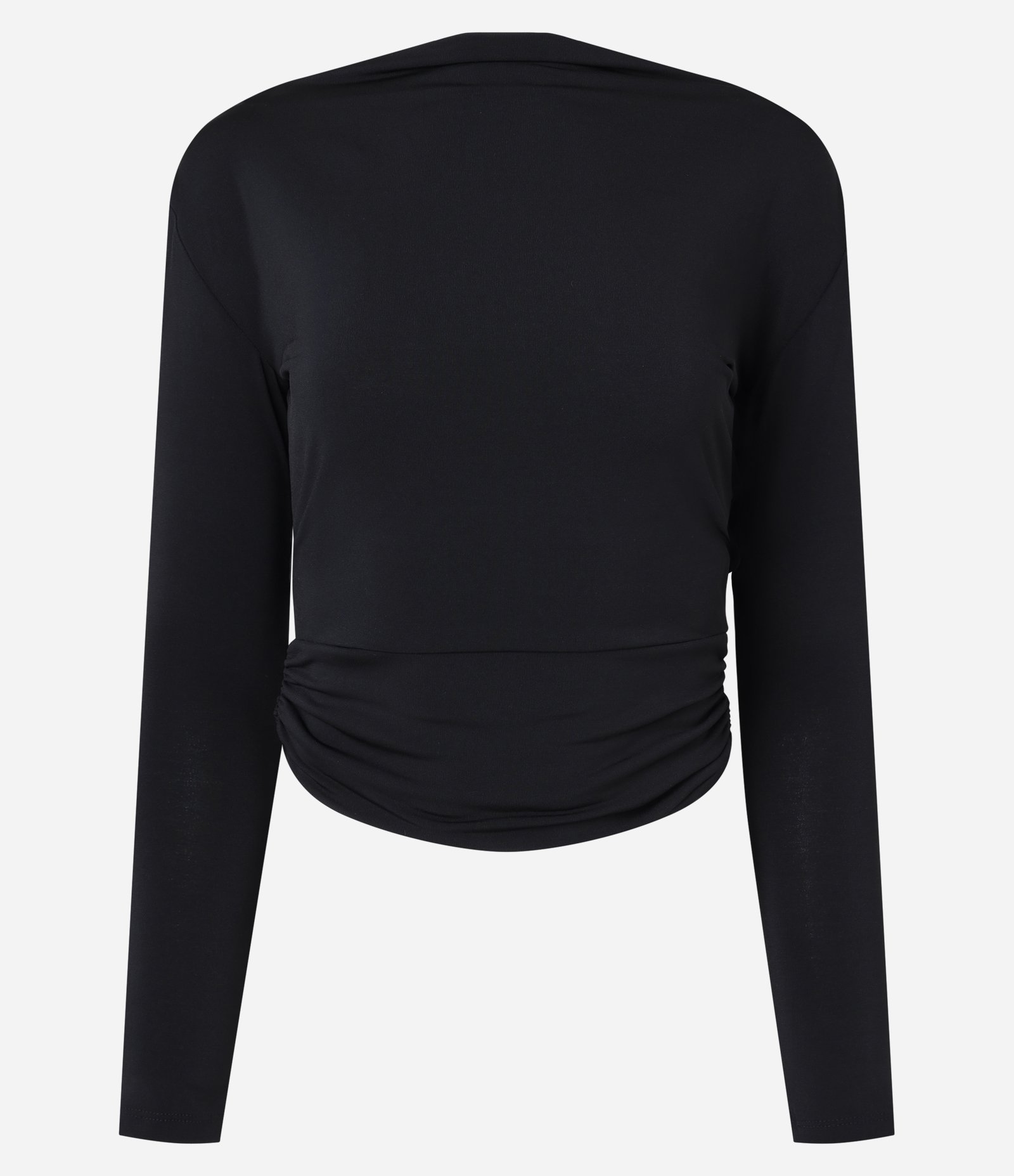 Blusa com Decote Degagê e Corrente nas Costas Preto 1