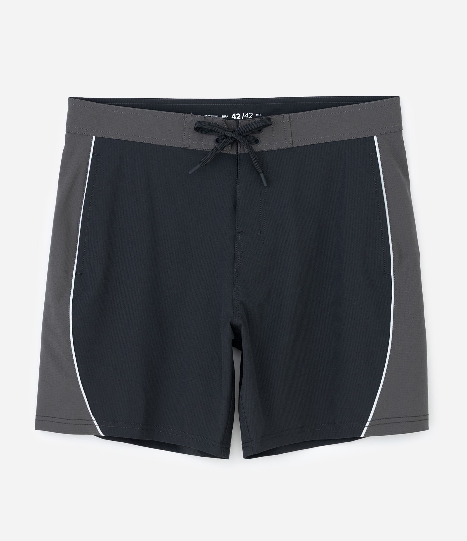 Bermuda em Poliamida com Cós Fixo e Ripstop Cinza 1