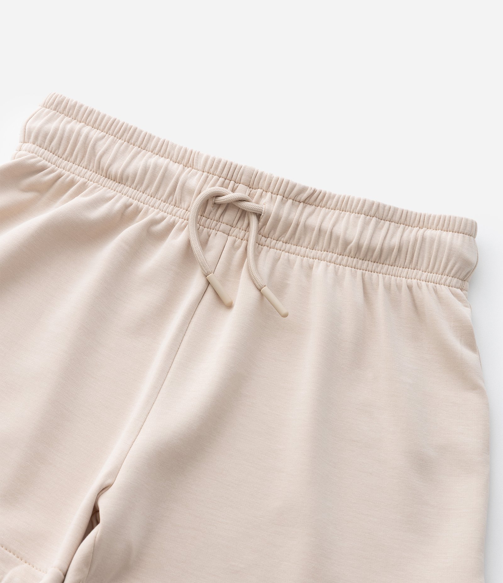 Short Infantil Runner em Moletinho sem Felpa com Amarração Tam - 5 a 14 Anos Bege Claro 5