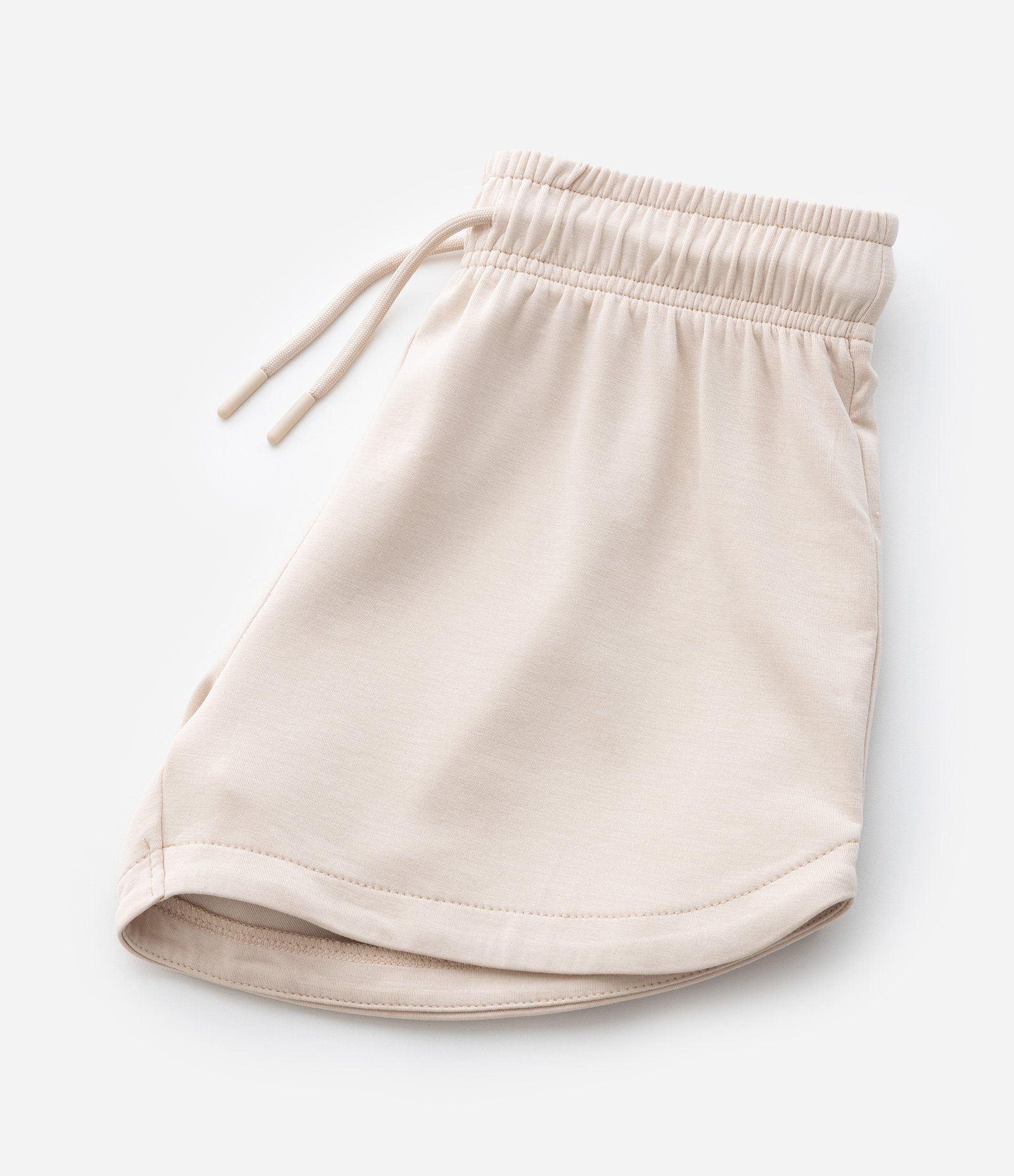 Short Infantil Runner em Moletinho sem Felpa com Amarração Tam - 5 a 14 Anos Bege Claro 6