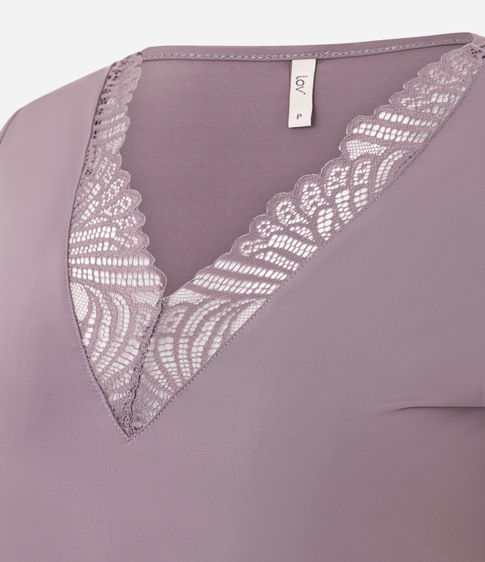Pijama Short Doll em Microfibra com Detalhes em Renda Roxo 6