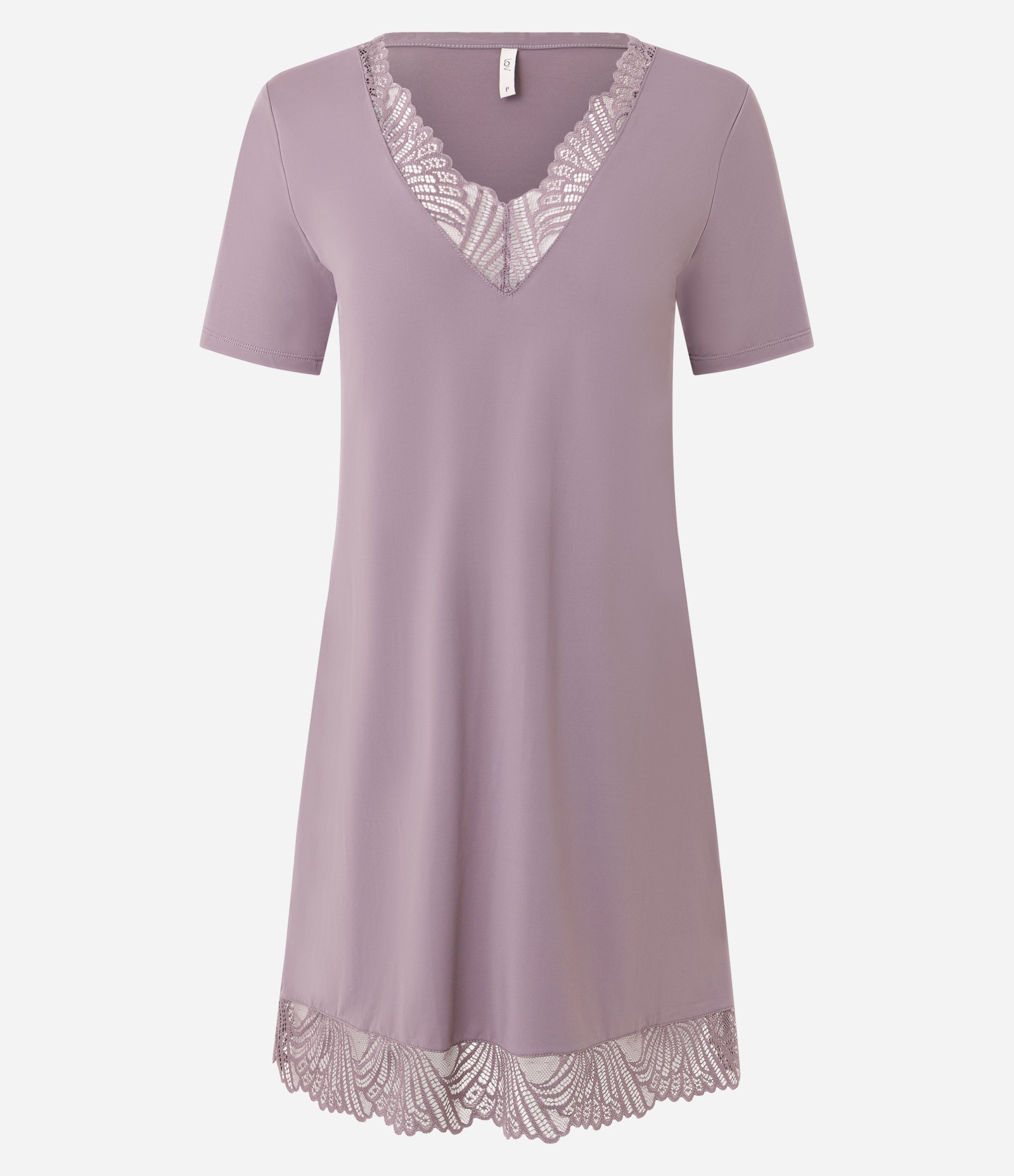 Camisola em Microfibra com Detalhes em Renda Roxo 4