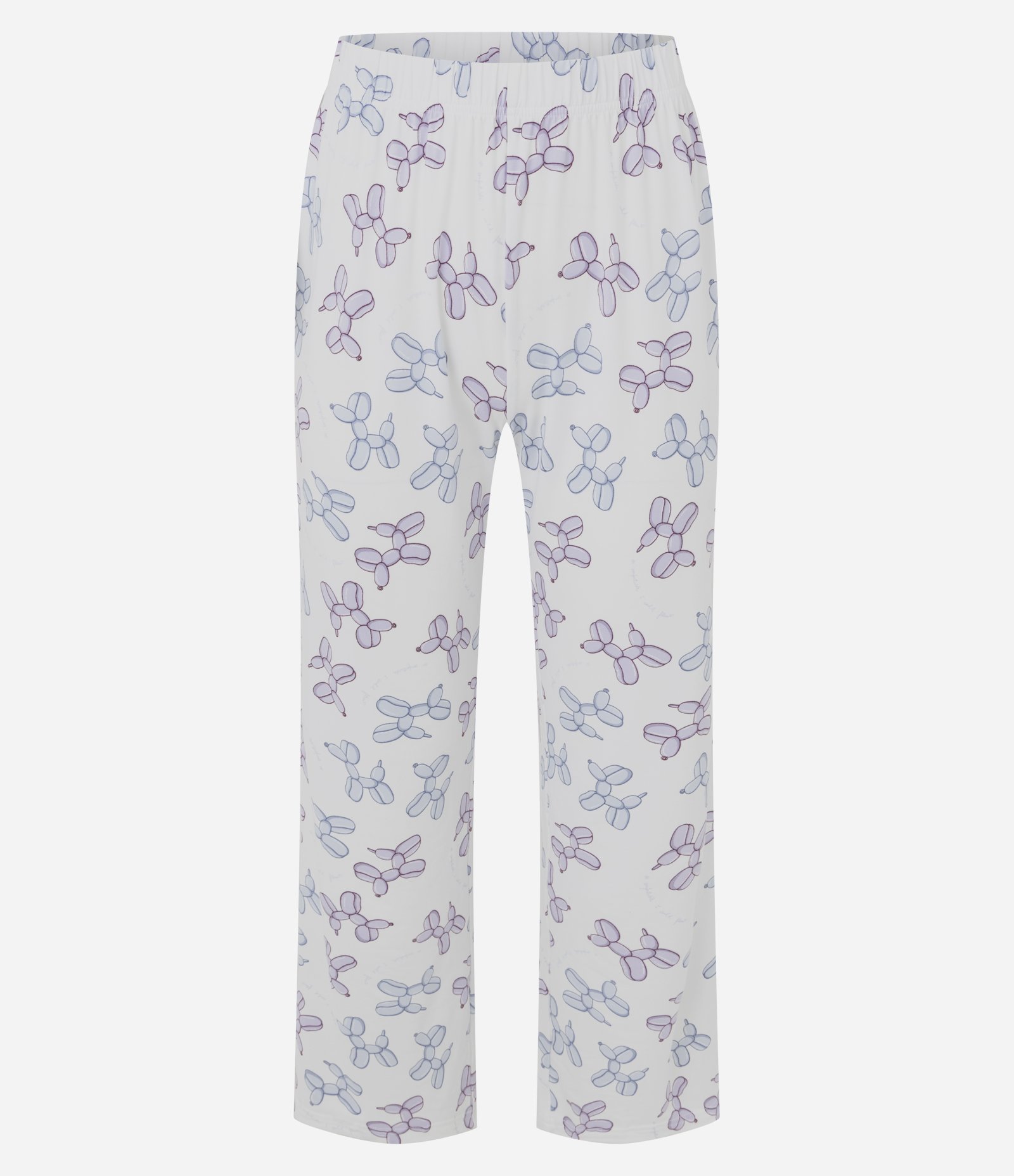 Pijama Longo em Peach Touch com Estampa de Balões Roxo 8