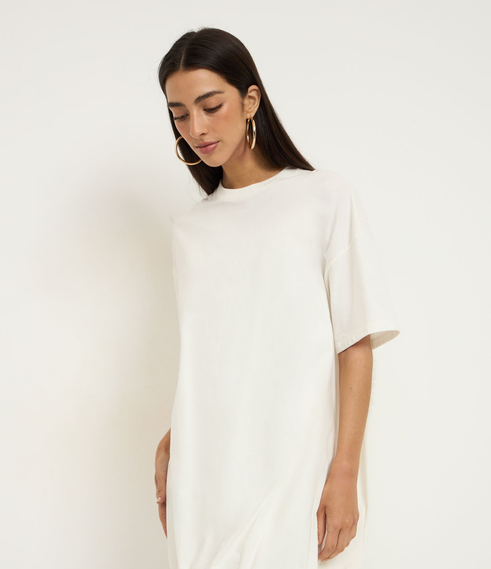 Vestido Estilo Camisetão Balonê Branco 3