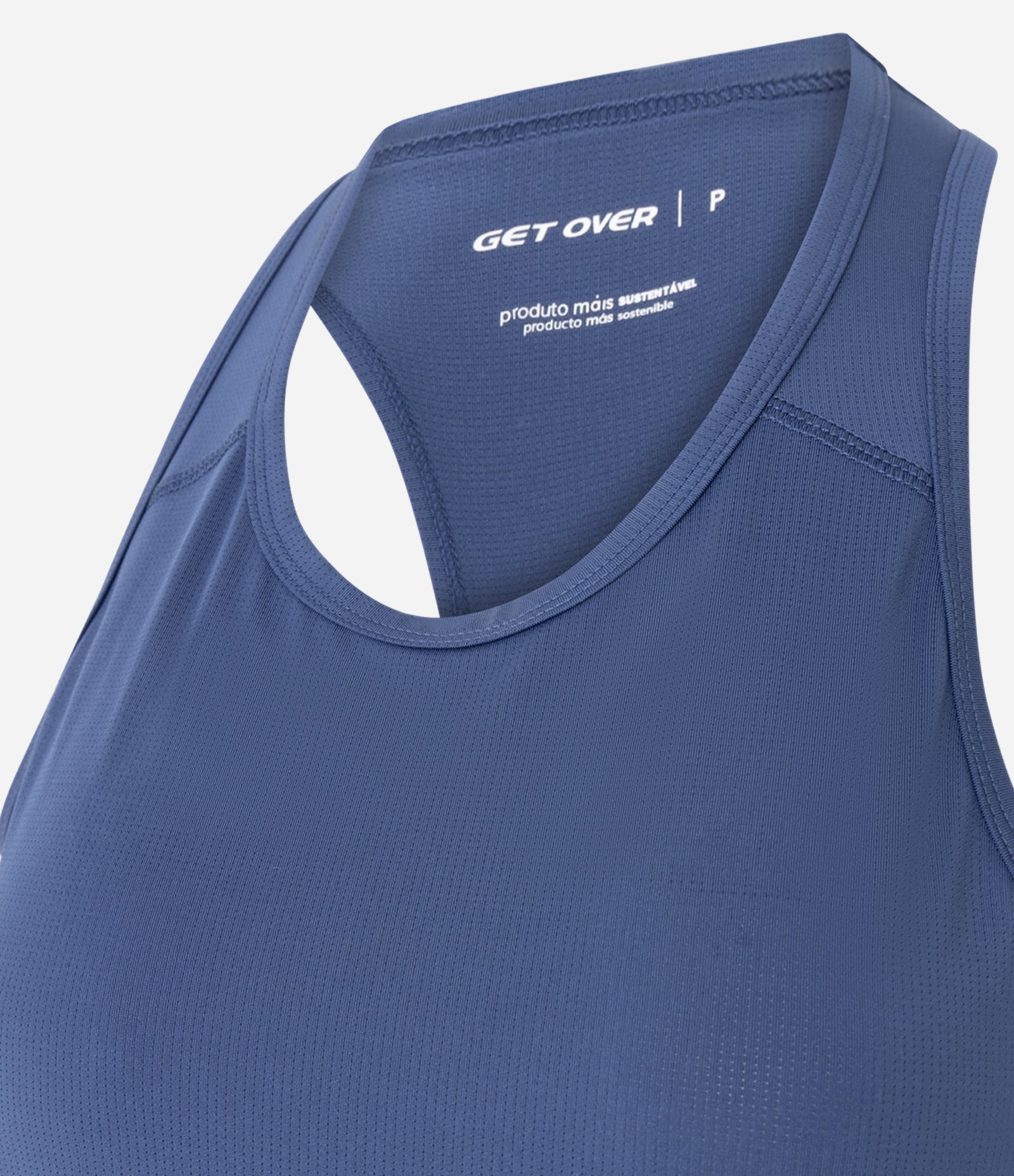 Regata Nadador Esportiva em Microfibra com Textura Azul 6