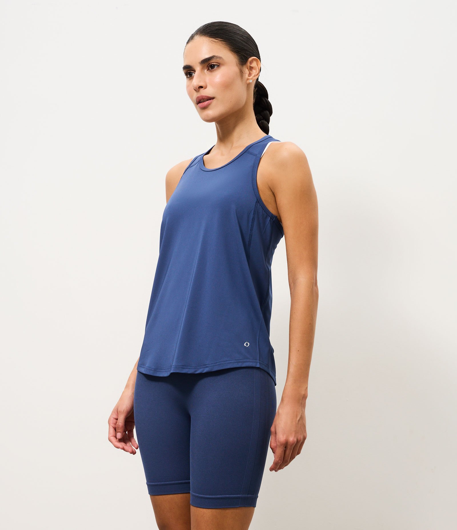 Regata Nadador Esportiva em Microfibra com Textura Azul 1