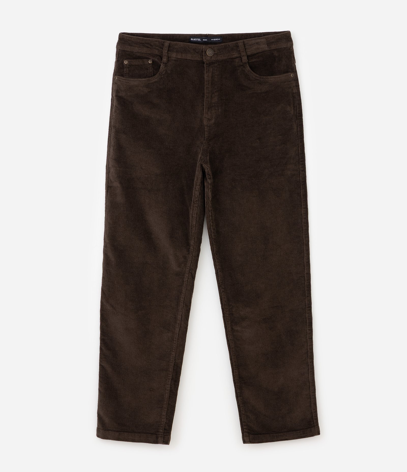 Calça Baggy em Veludo Cotelê Marrom 6