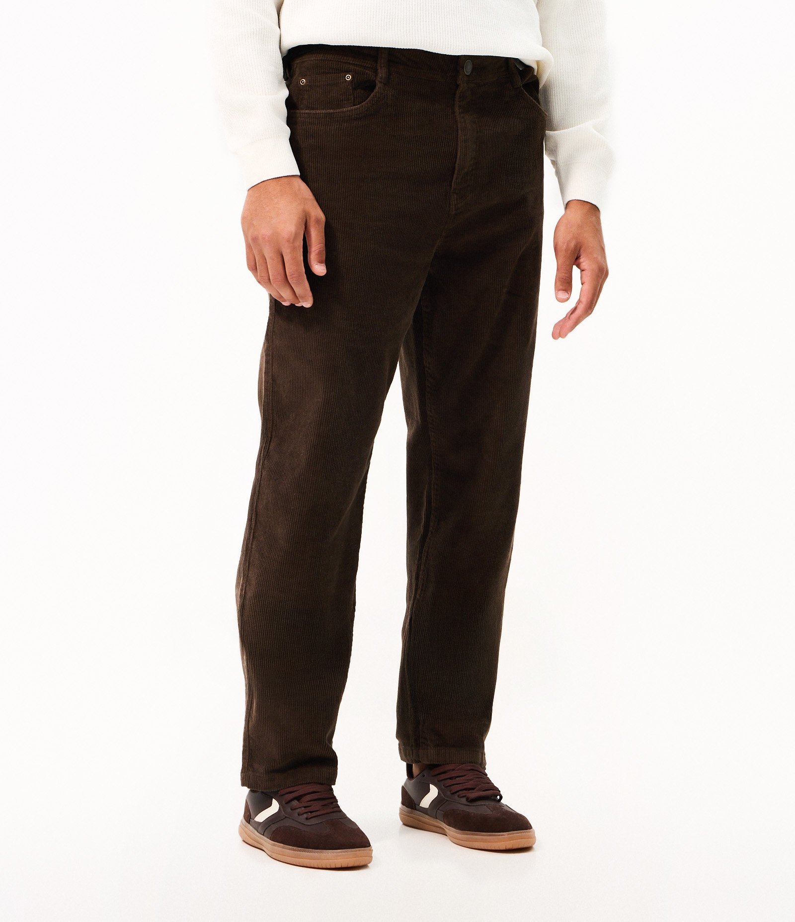 Calça Baggy em Veludo Cotelê Marrom 2
