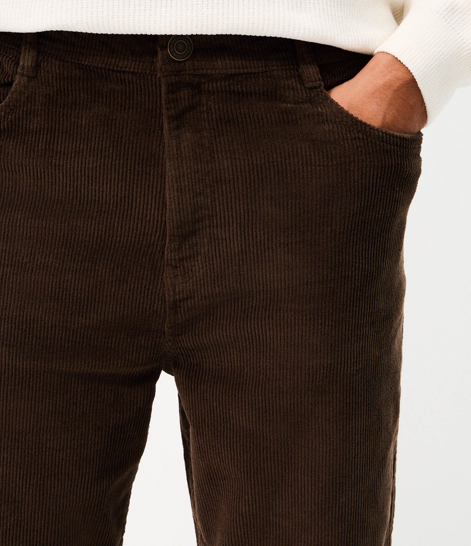 Calça Baggy em Veludo Cotelê Marrom 3