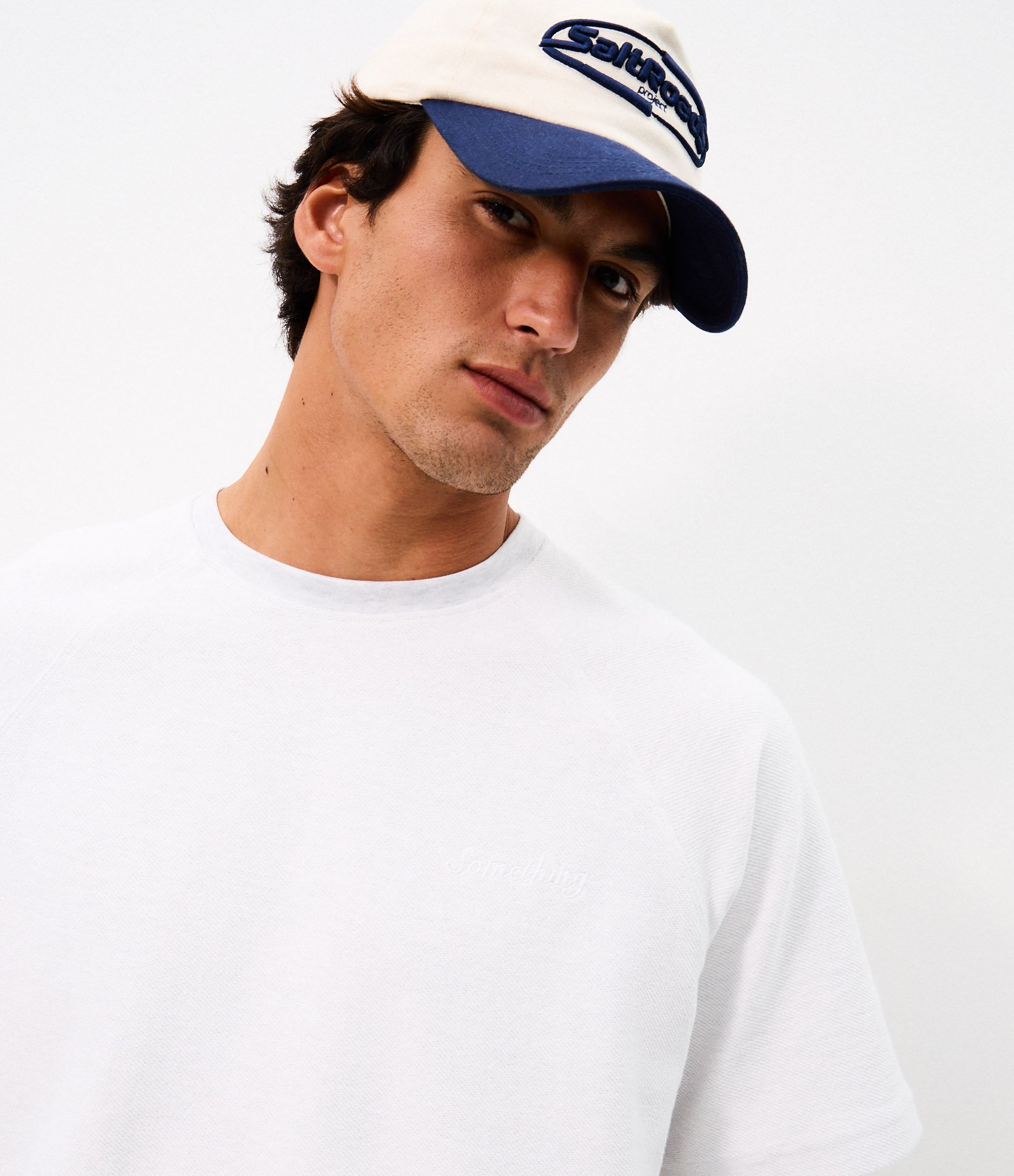 Camiseta Oversized em Moletom com Bordado no Peito Branco 1