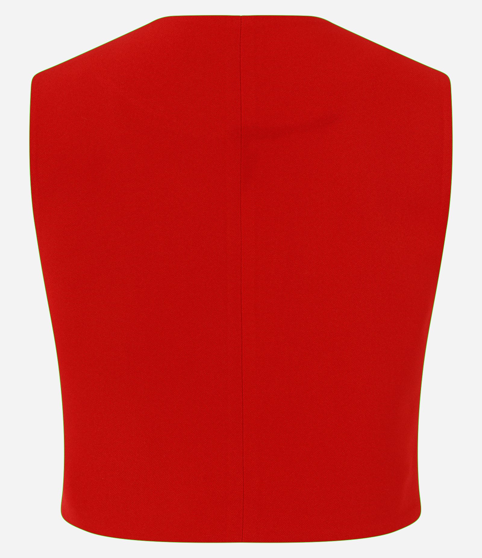 Colete em Crepe com Abotoamento e Decote V Vermelho 2