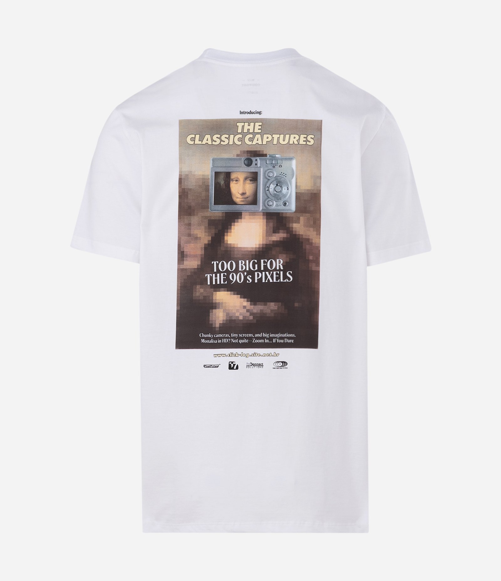 Camiseta Comfort em Algodão com Estampa Classic Captures Monalisa Branco 6