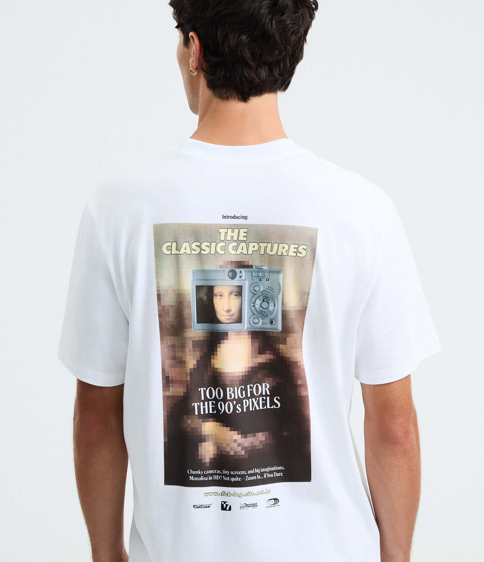 Camiseta Comfort em Algodão com Estampa Classic Captures Monalisa Branco 3
