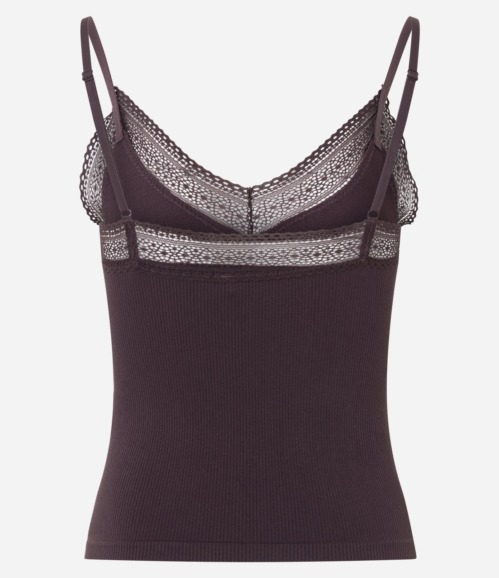Blusa de Pijama Seamless com Rendinha Bordô 6