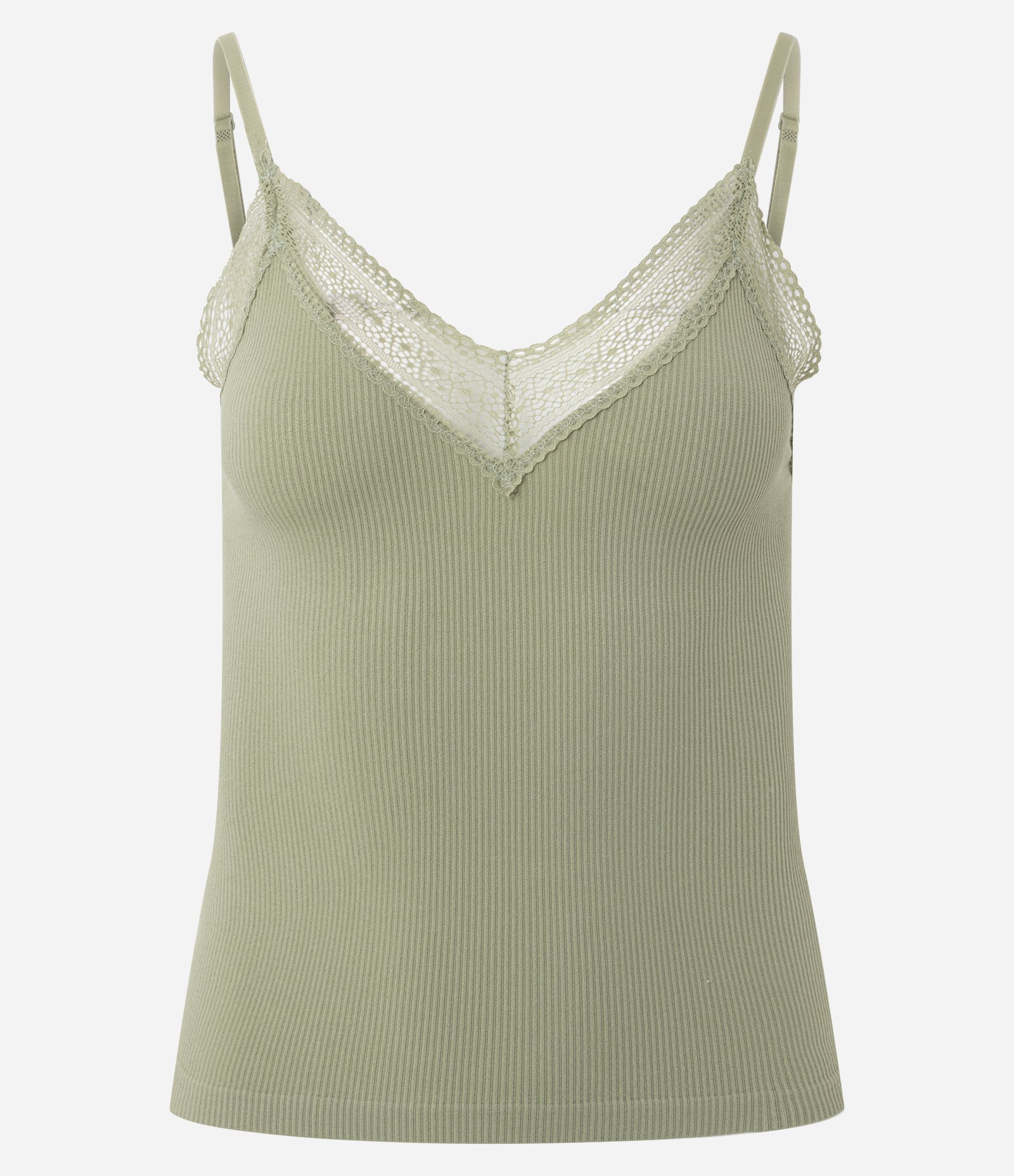 Blusa de Pijama Seamless com Rendinha Verde 1