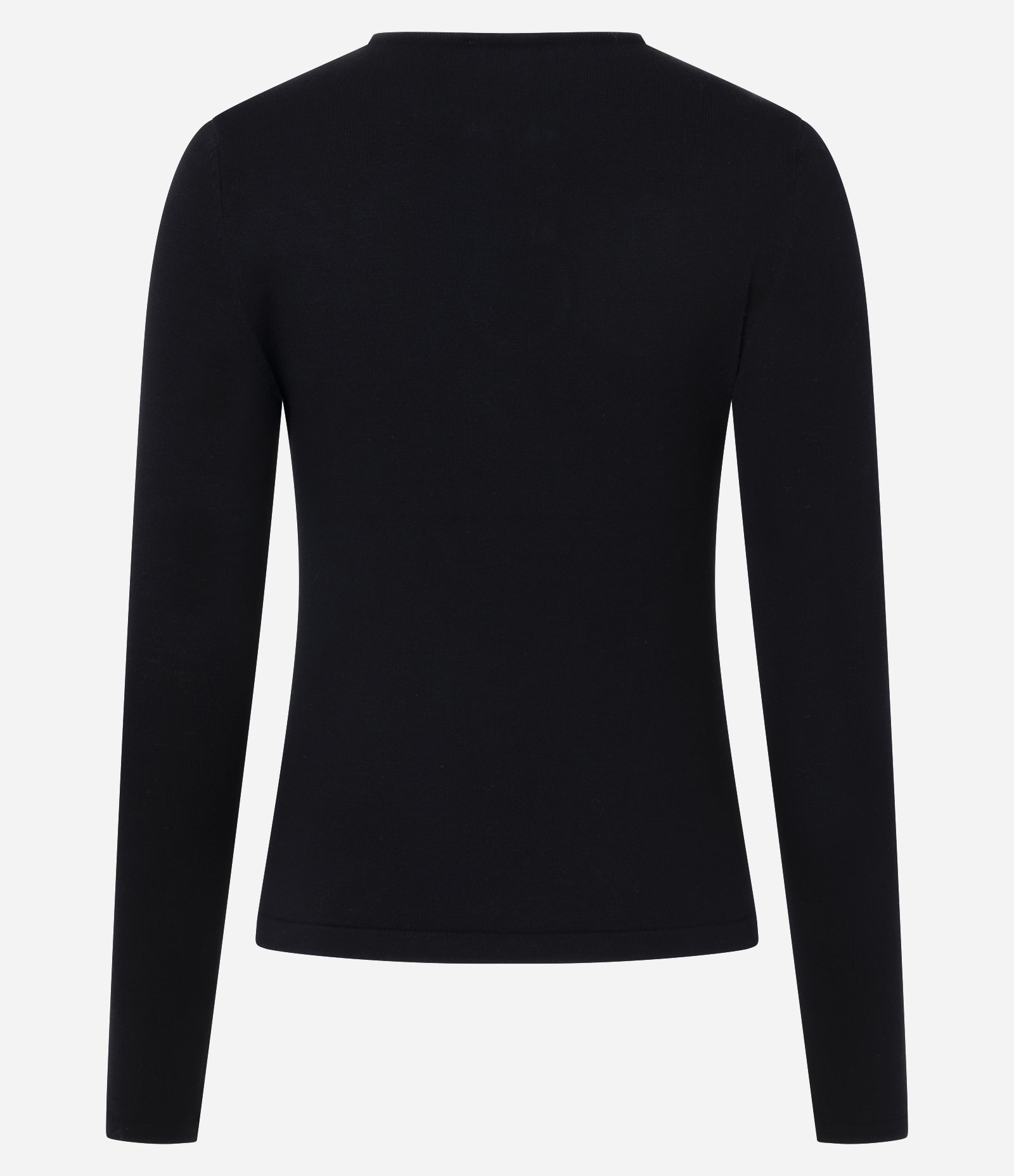 Blusa Regular em Tricô com Aviamento no Decote Preto 7