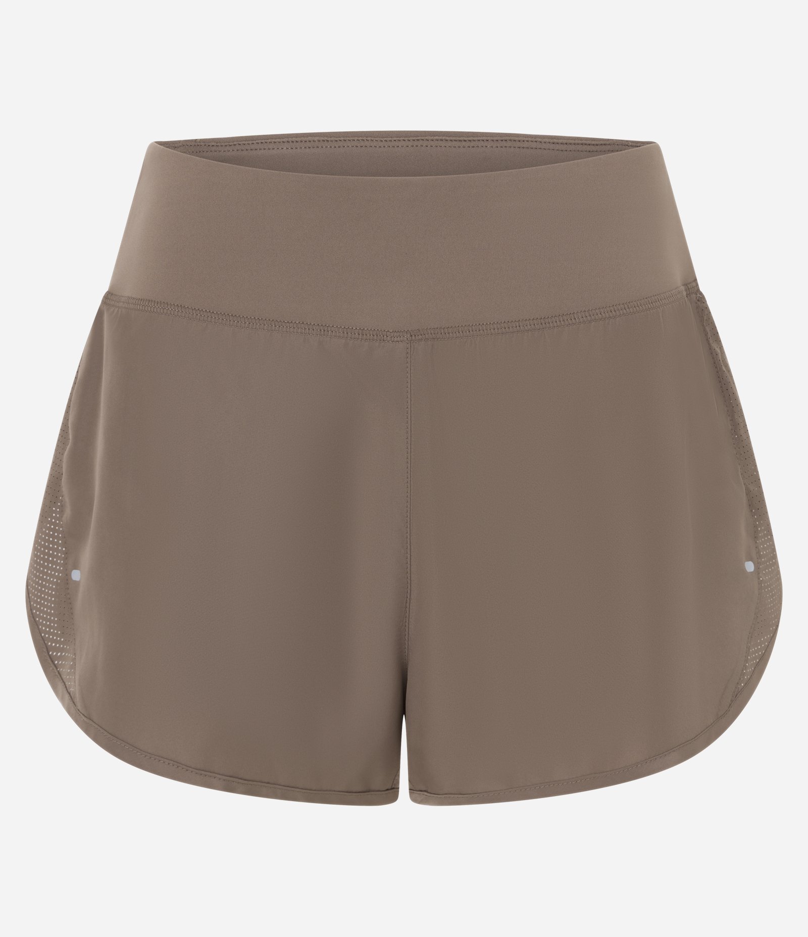 Bermuda Runner Esportiva em Microfibra com Bolso Funcional Marrom Claro 5