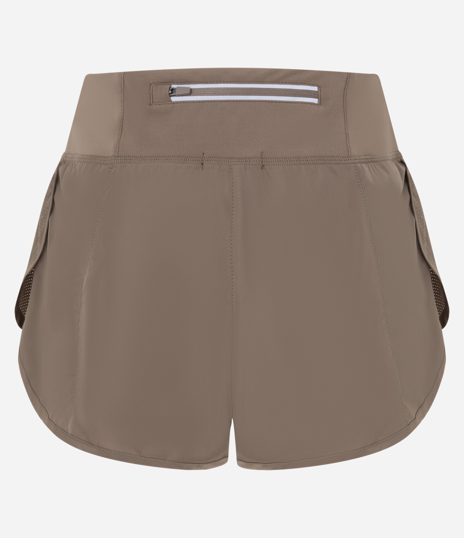 Bermuda Runner Esportiva em Microfibra com Bolso Funcional Marrom Claro 6