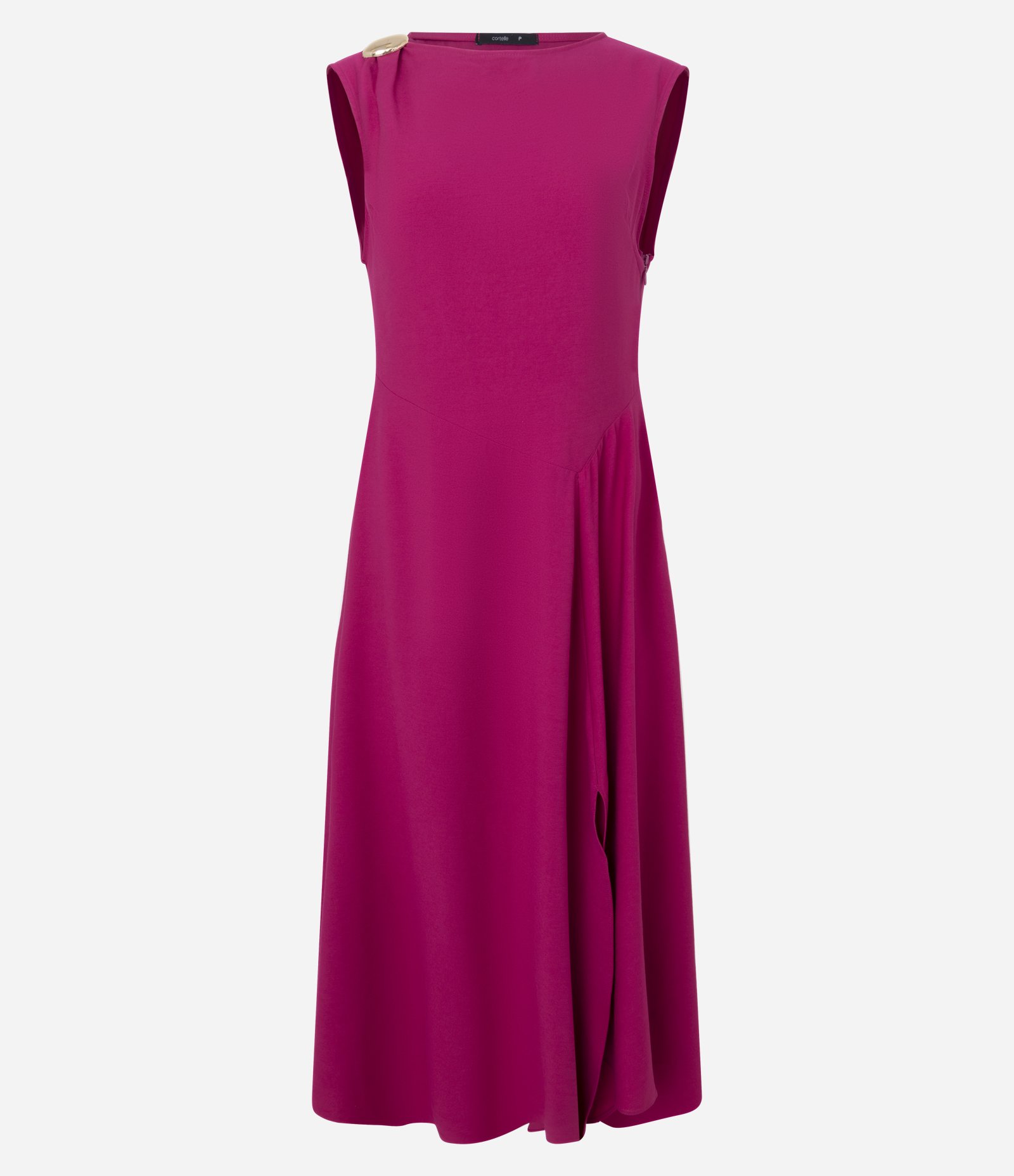 Vestido Midi Alfaiatado com Aviamento no Ombro Rosa 5