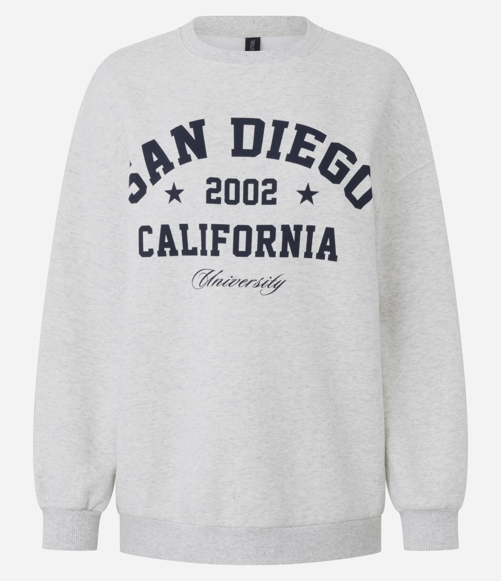 Casaco Fechado College em Moletinho com Lettering San Diego Cinza 5