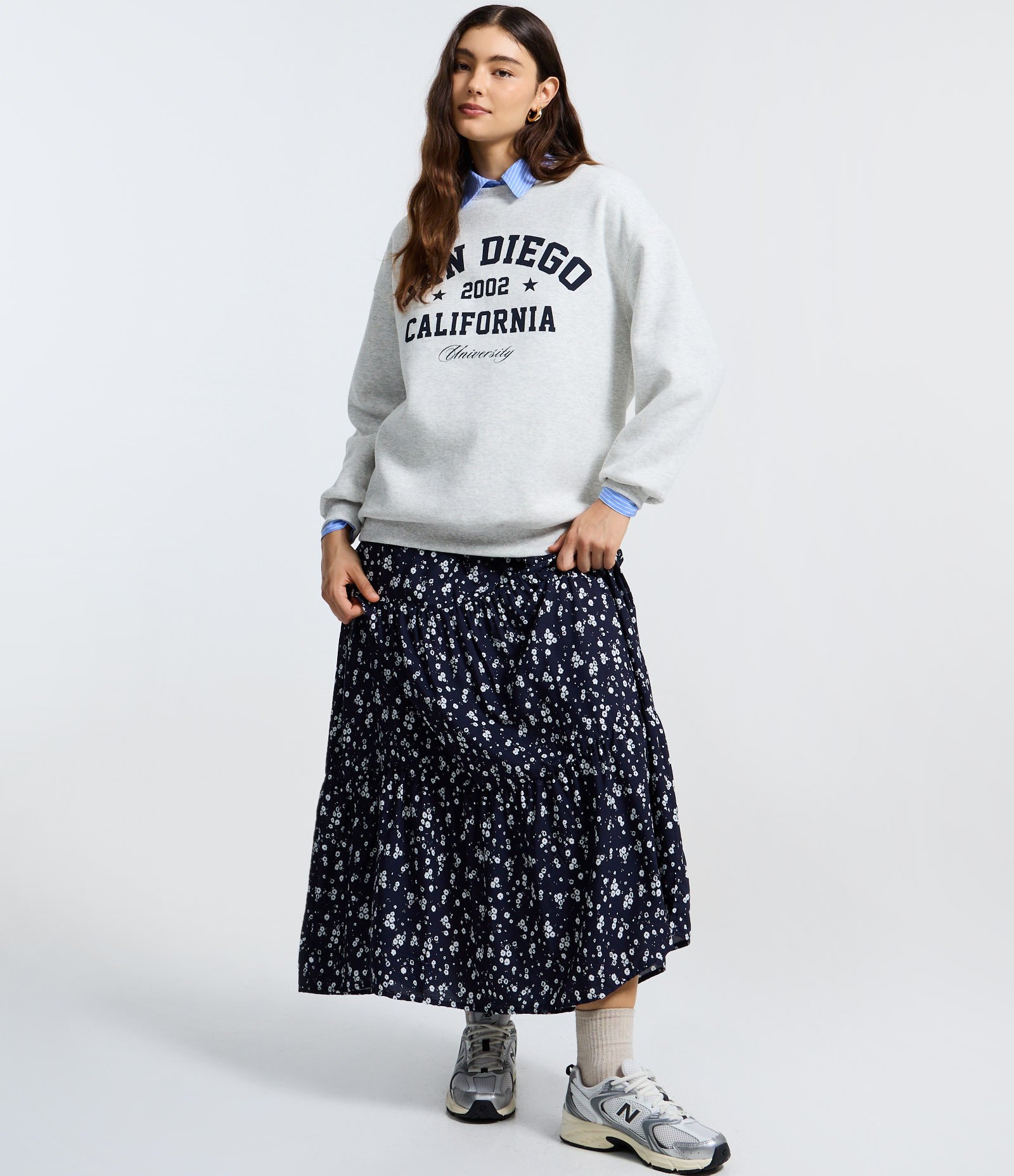 Casaco Fechado College em Moletinho com Lettering San Diego Cinza 2