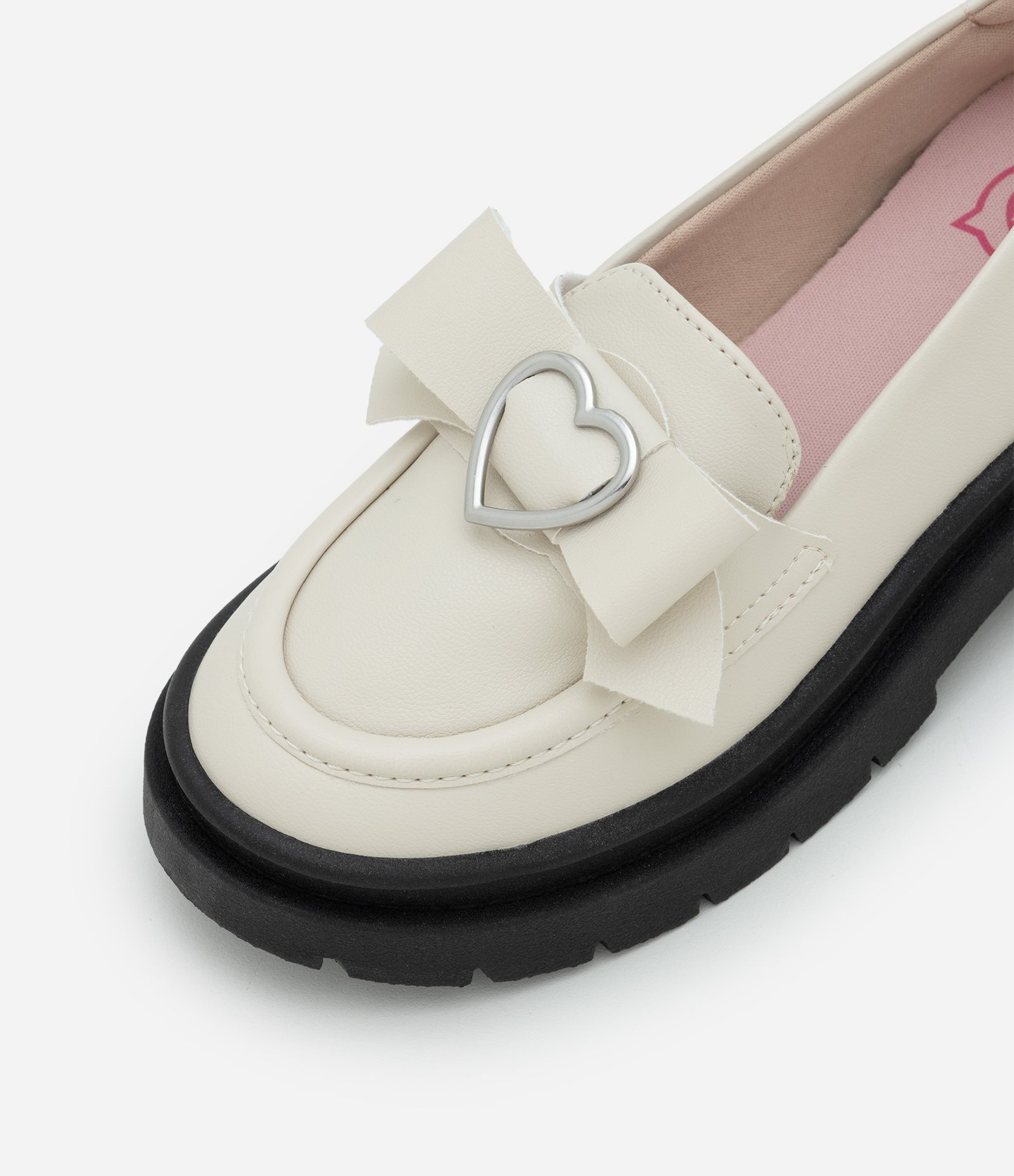 Sapato Oxford Infantil com Laço e Coração - Tam 26 ao 34 Off White 5