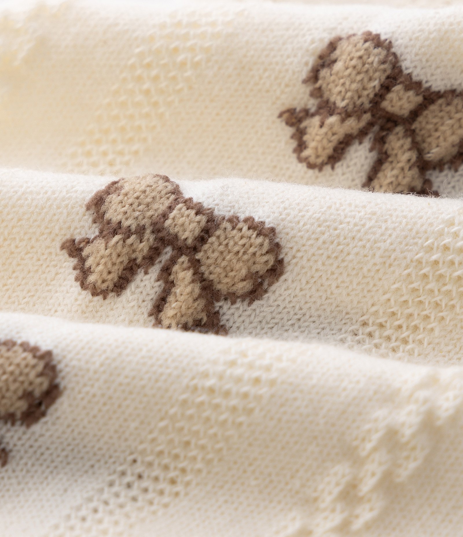 Meia-Calça Infantil em Algodão com Estampa de Laços – Tam P a G Off White 3