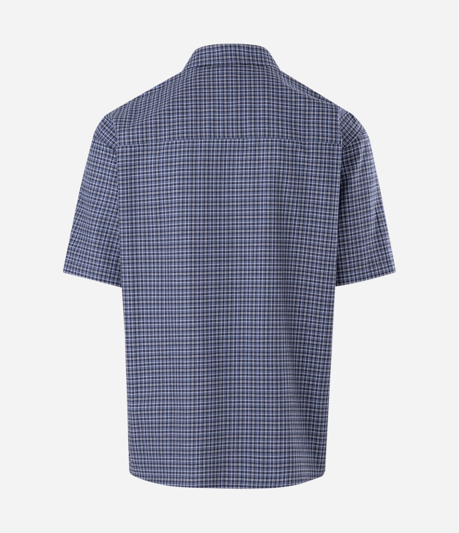 Camisa Manga Curta em Tricoline Xadrez Preto 6