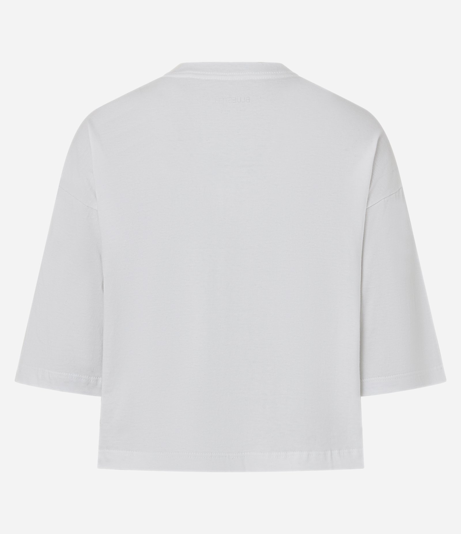 Camiseta Cropped em Algodão com Manga Curta Branco 2