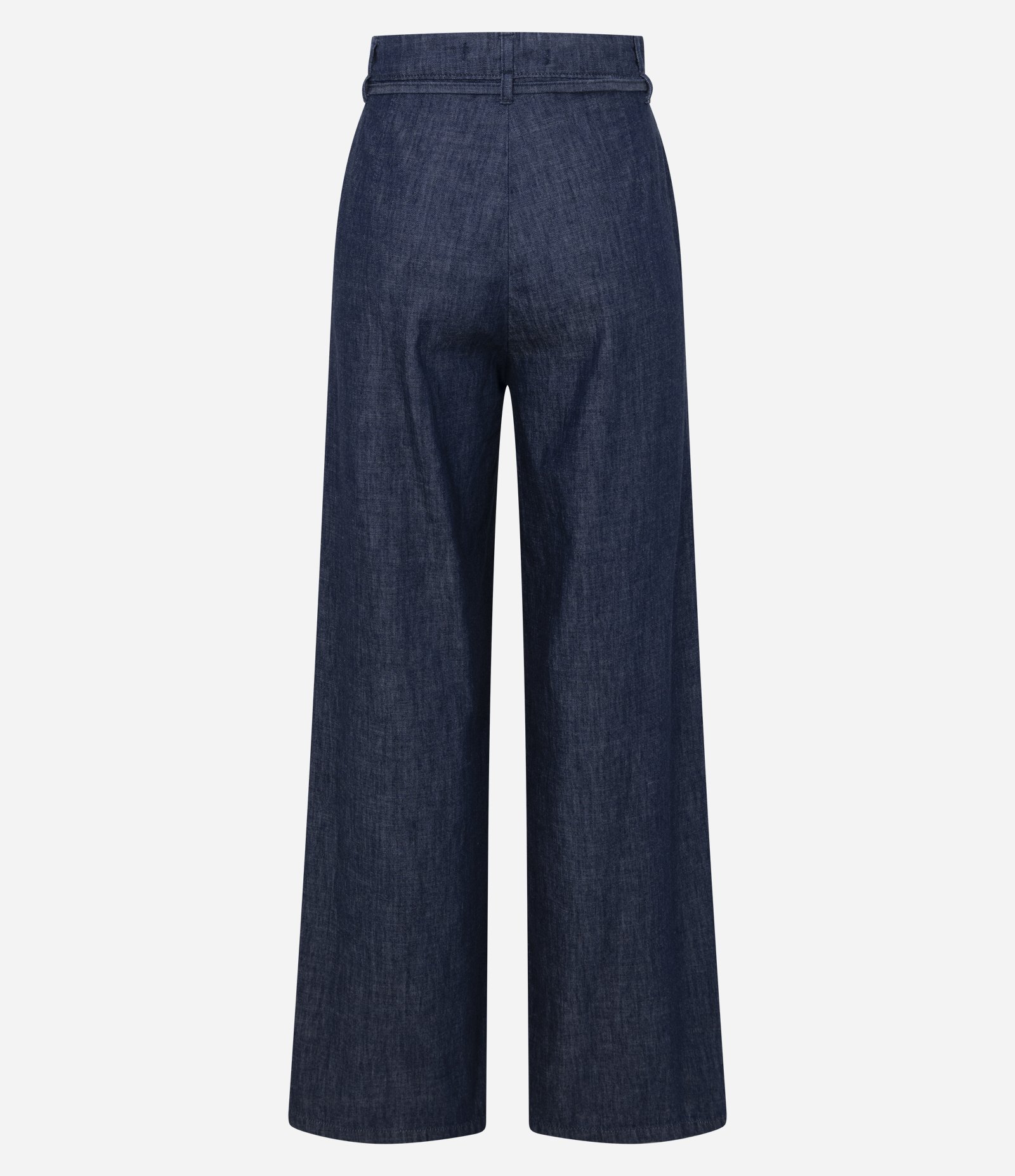 Calça Wide em Jeans com Cinto e Cintura Alta Azul Marinho 7