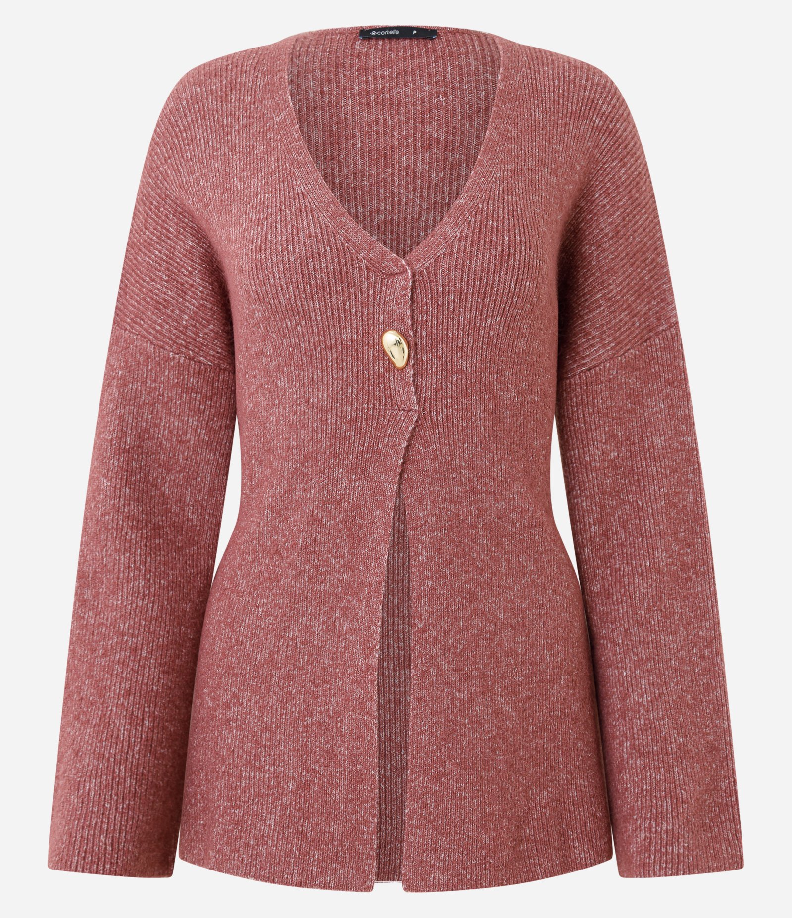 Cardigan Alongado em Tricô com Amarração nas Costas Rosa 6