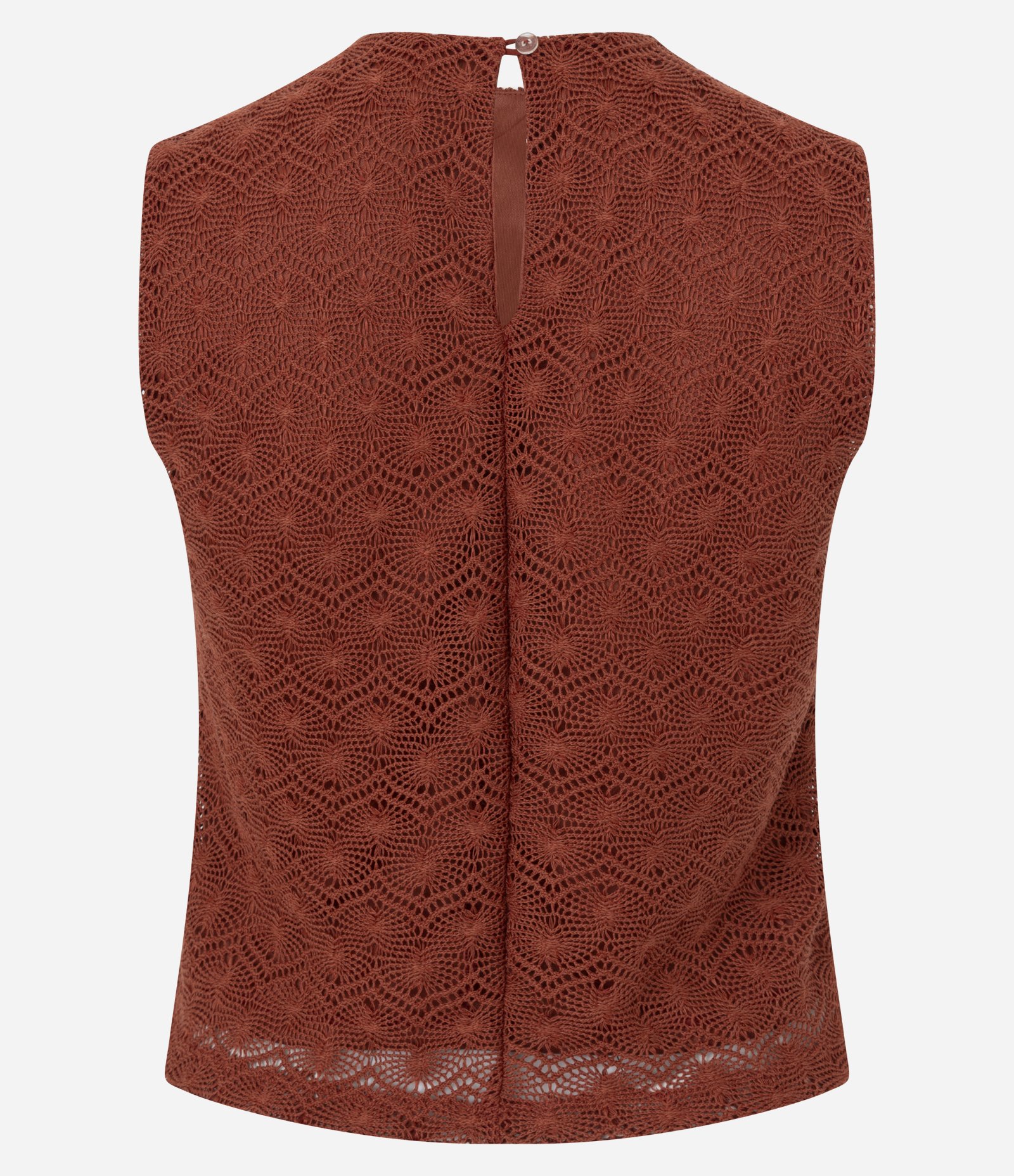 Blusa em Crochê Delicado com Alças Largas Laranja 3