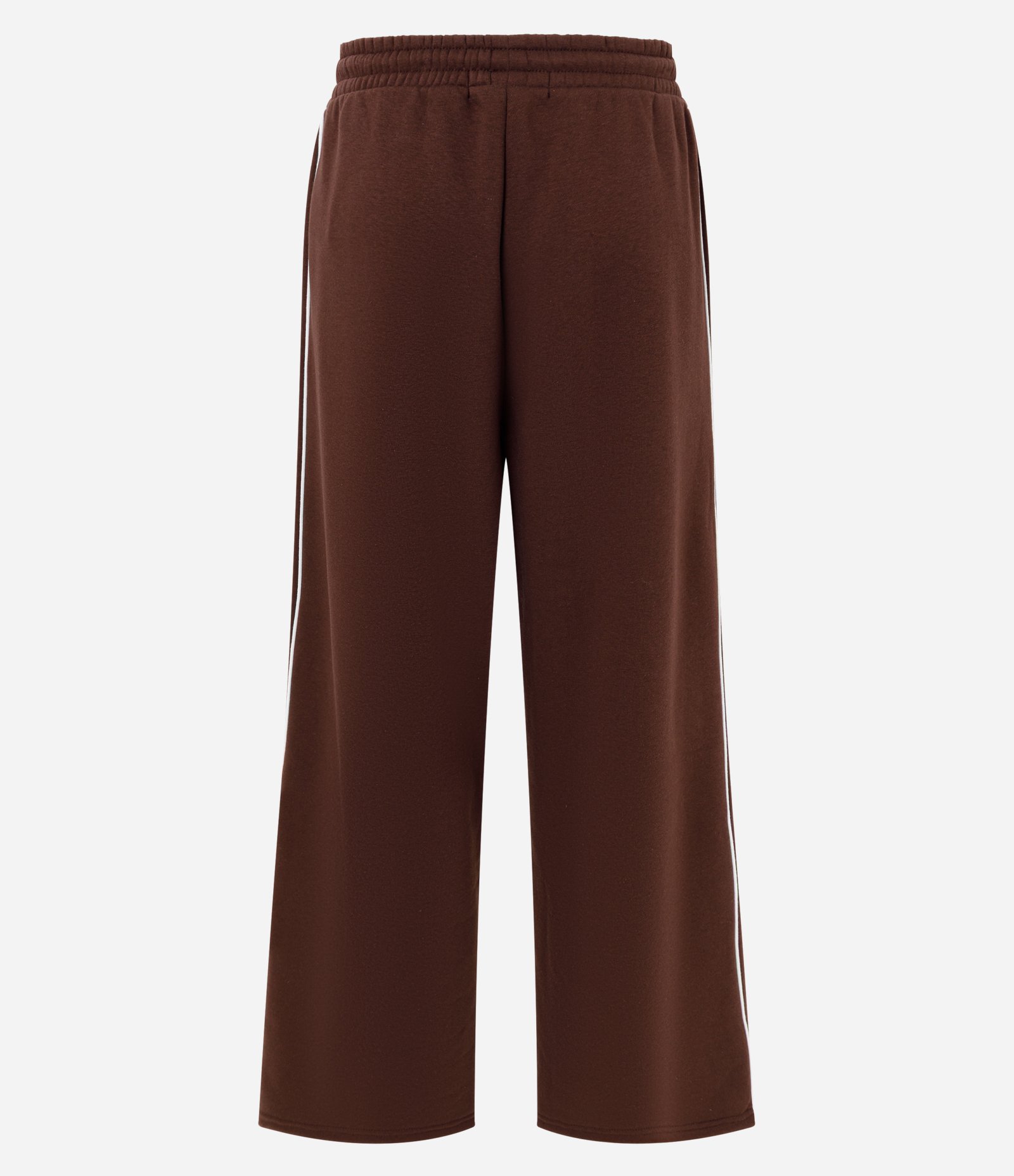 Calça de Moletom com Listras Laterais Contrastantes Marrom 6