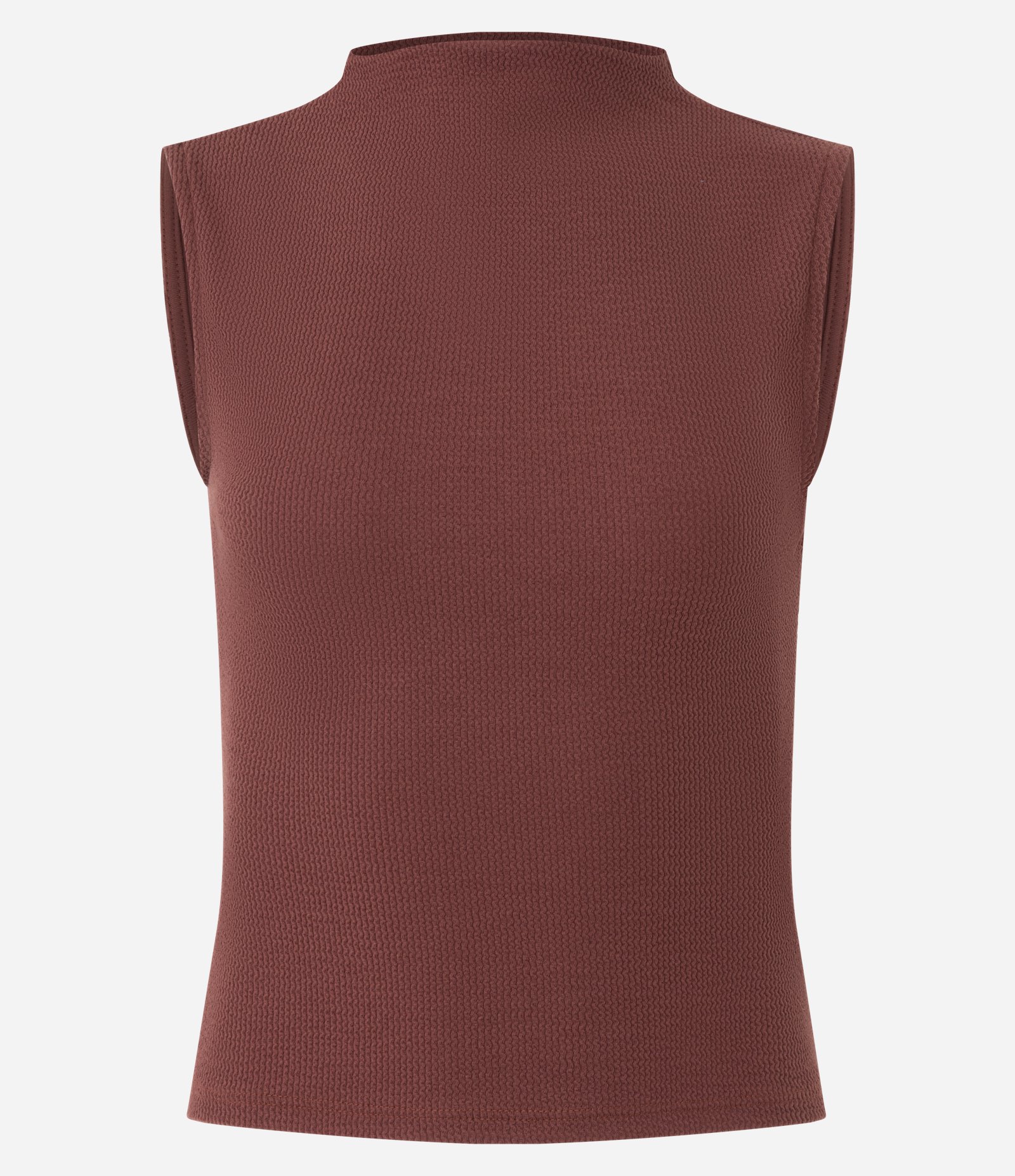 Blusa Canelada Sem Manga em Algodão com Golinha Vermelho 5