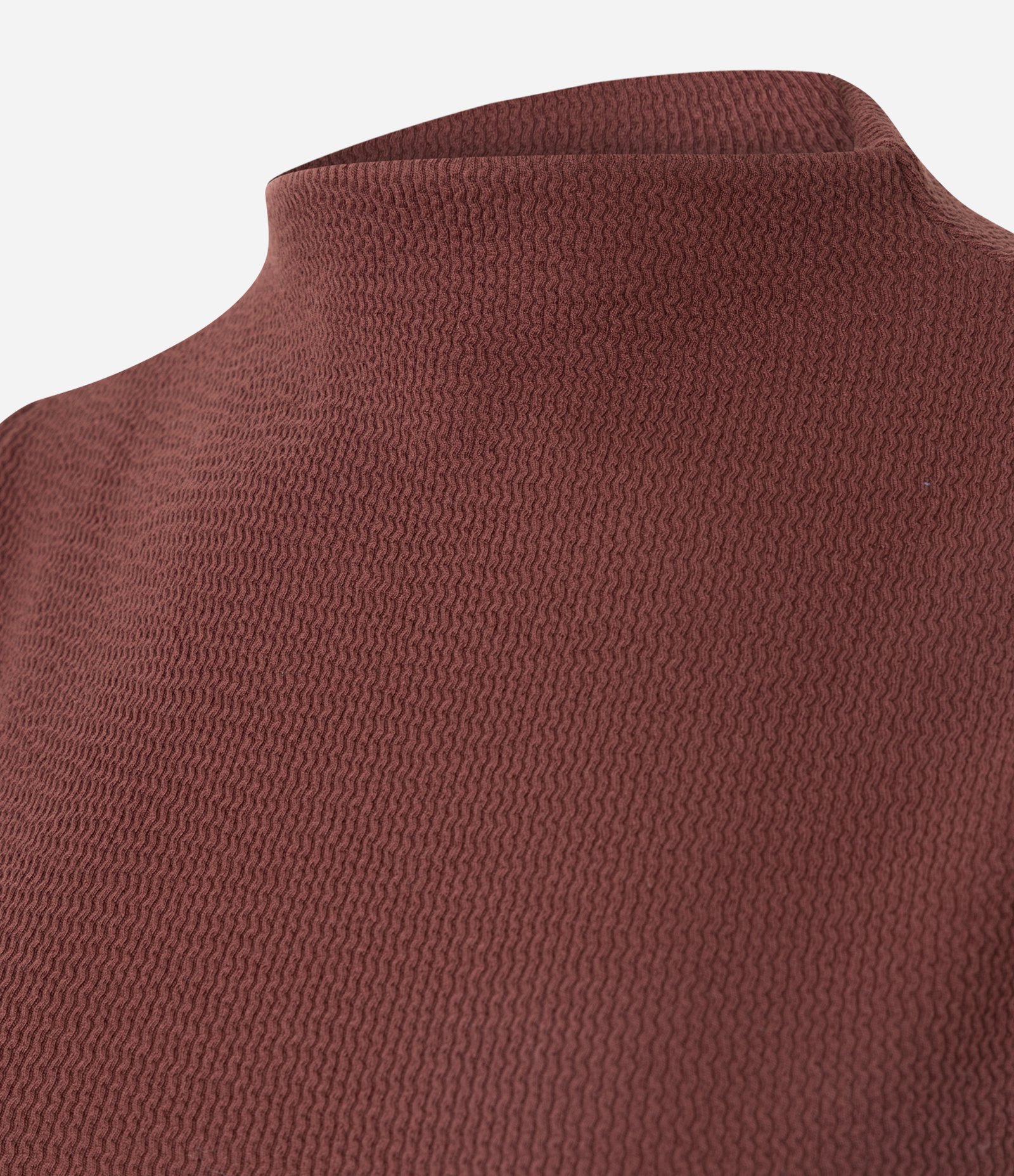 Blusa Canelada Sem Manga em Algodão com Golinha Vermelho 6