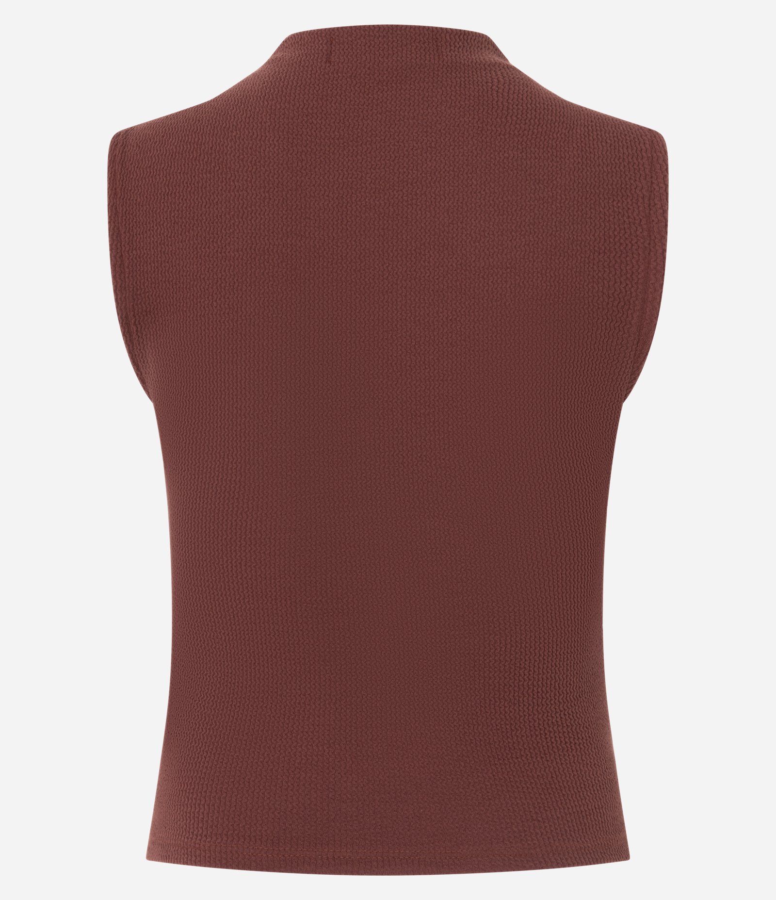 Blusa Canelada Sem Manga em Algodão com Golinha Vermelho 7