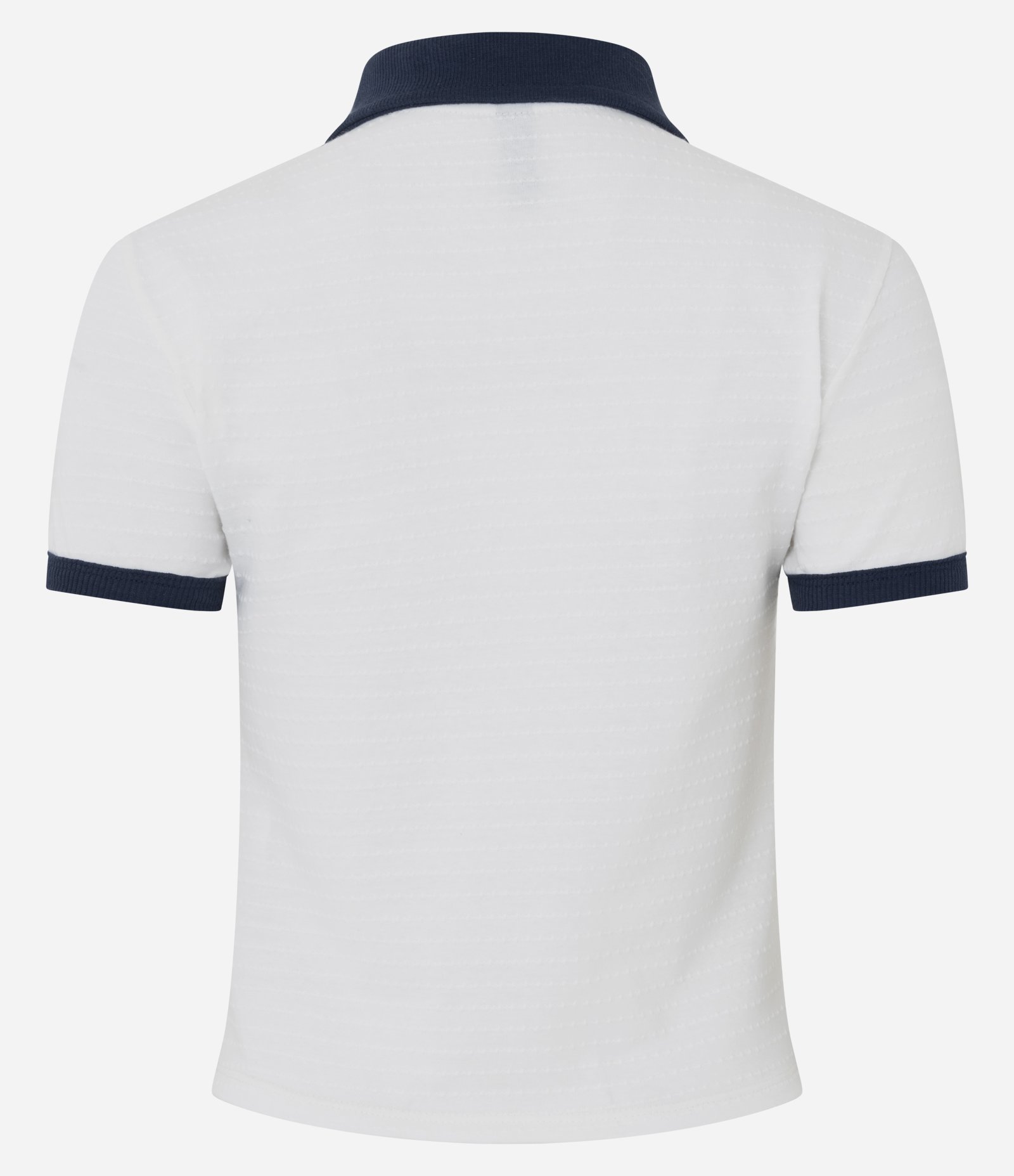 Blusa Polo em Algodão com Bordado de Estrelas Branco 3