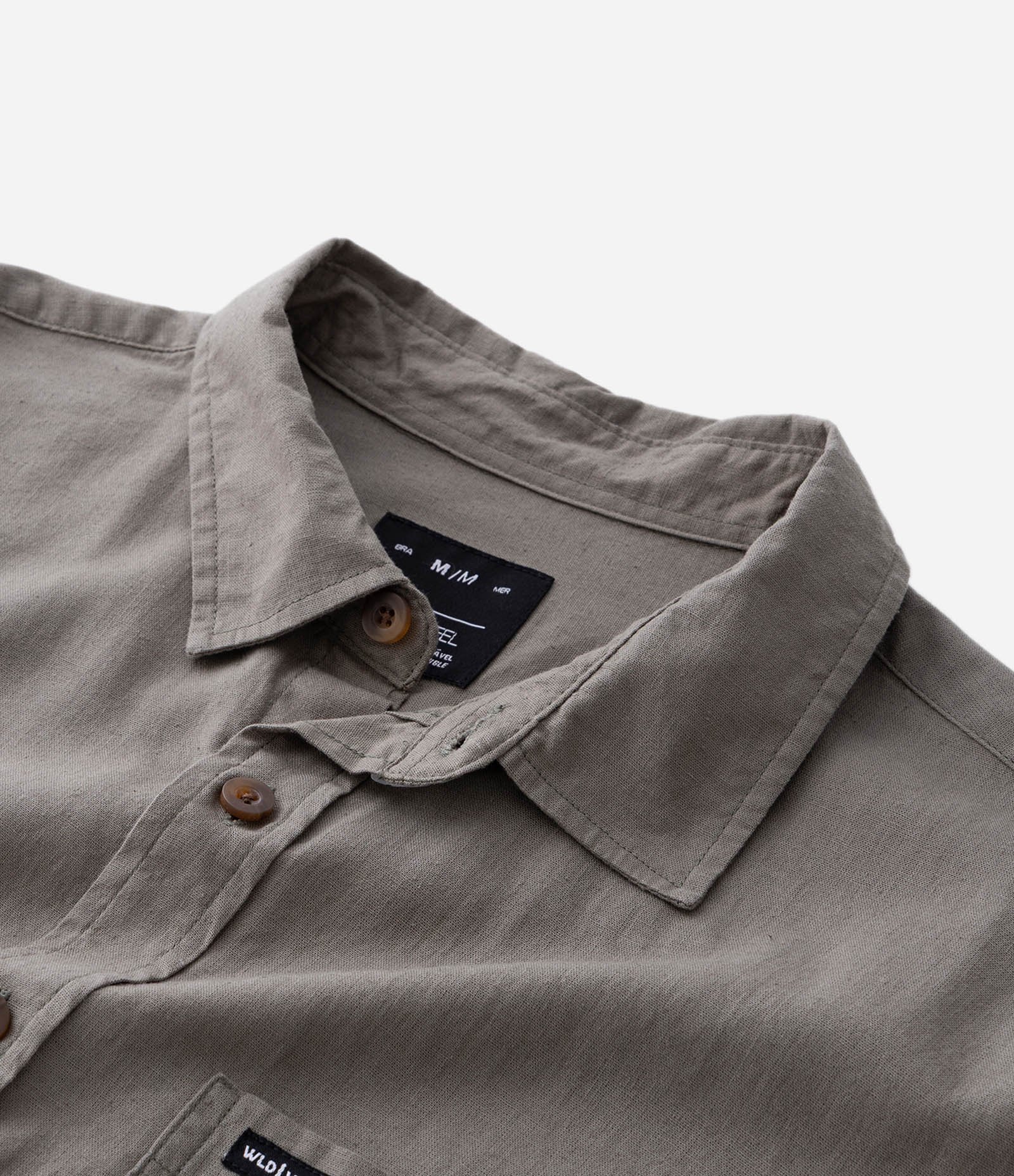 Camisa Boxy Manga Longa Lisa em Cânhamo Verde 5