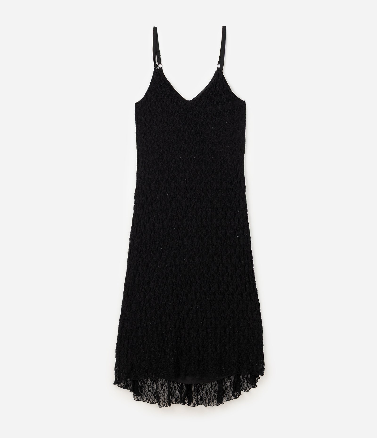Vestido New Midi em Renda com Brilho Curve & Plus Size Preto 5