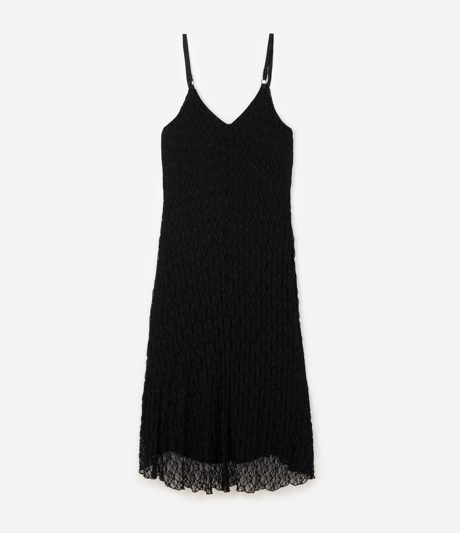 Vestido New Midi em Renda com Brilho Curve & Plus Size Preto 6