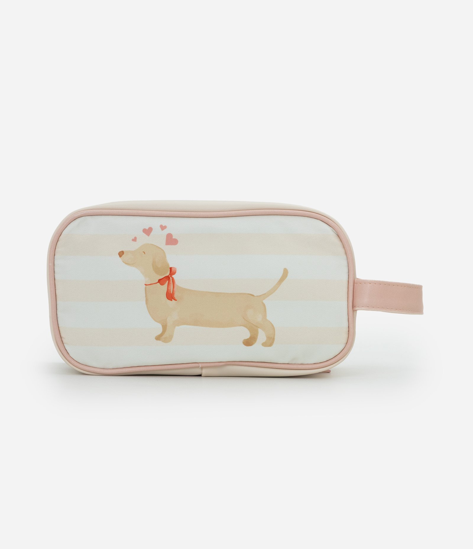 Necessaire com Compartimentos Limpo e Sujo com Estampa de Cachorro Off White 3
