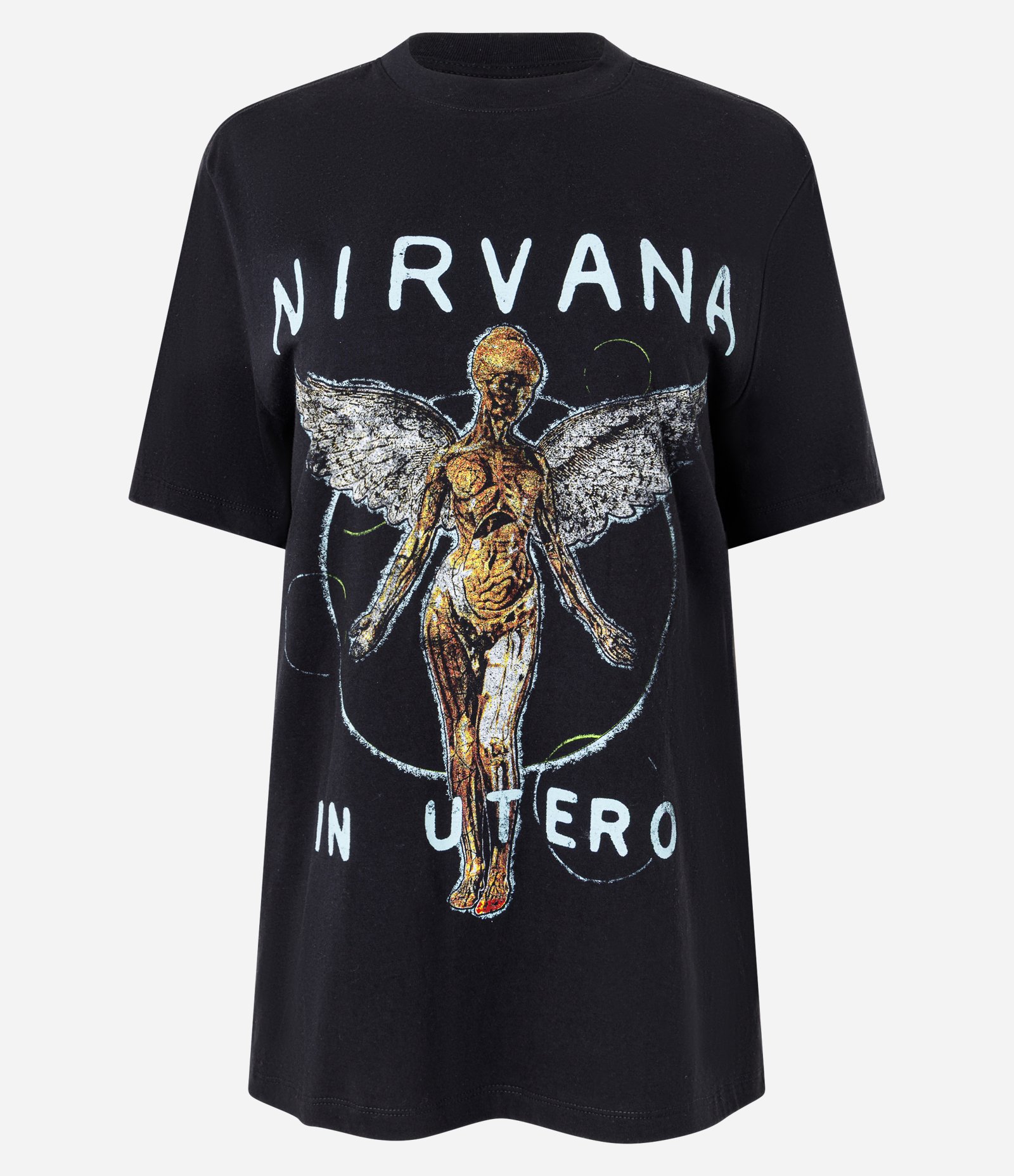 Camiseta Manga Curta com Estampa Nirvana Albúm In Utero Preto 5