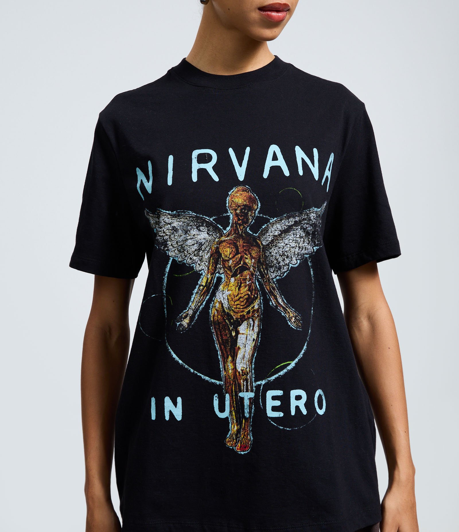 Camiseta Manga Curta com Estampa Nirvana Albúm In Utero Preto 3
