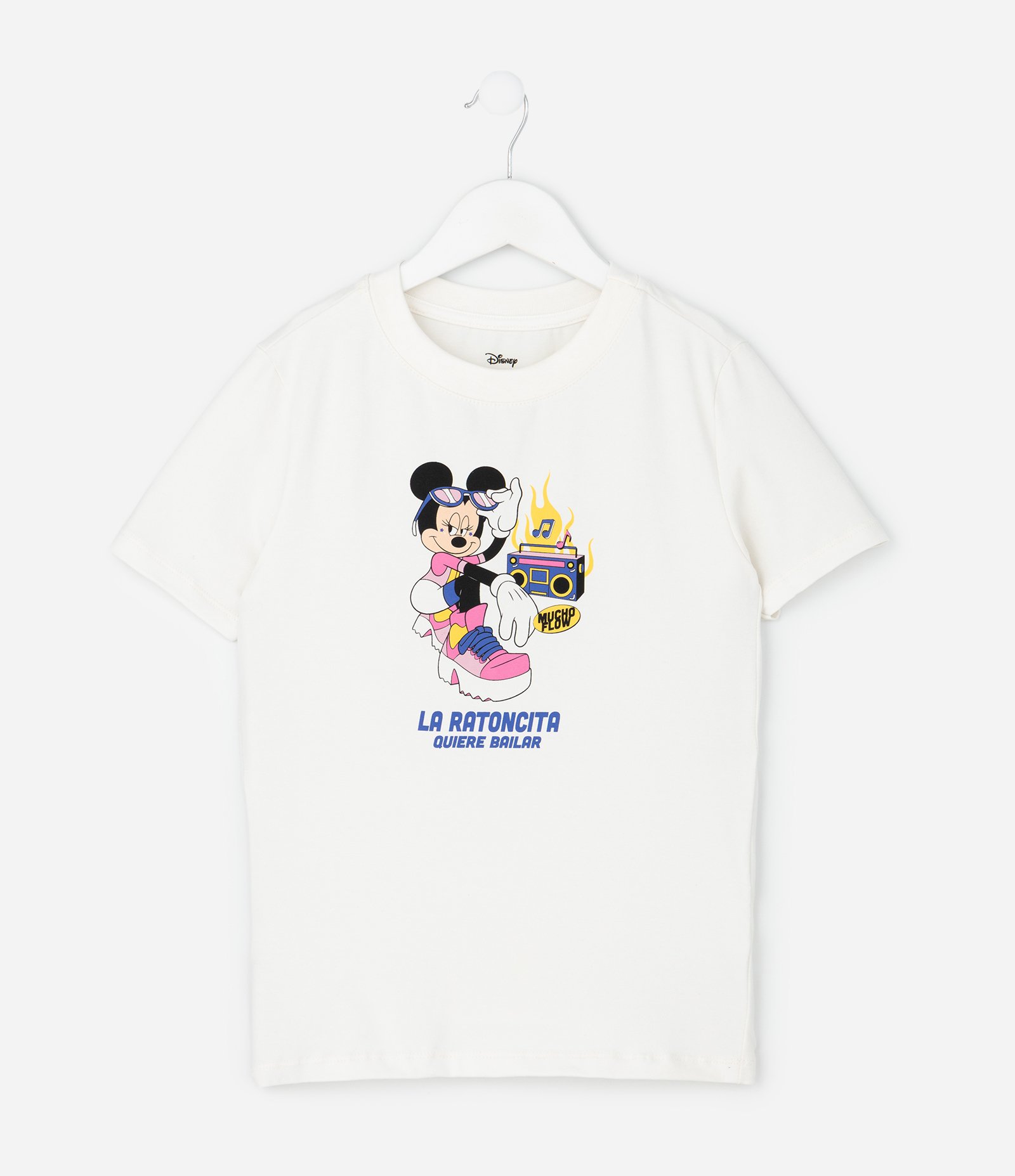 Camiseta em Algodão com Estampa Minnie Branco 3