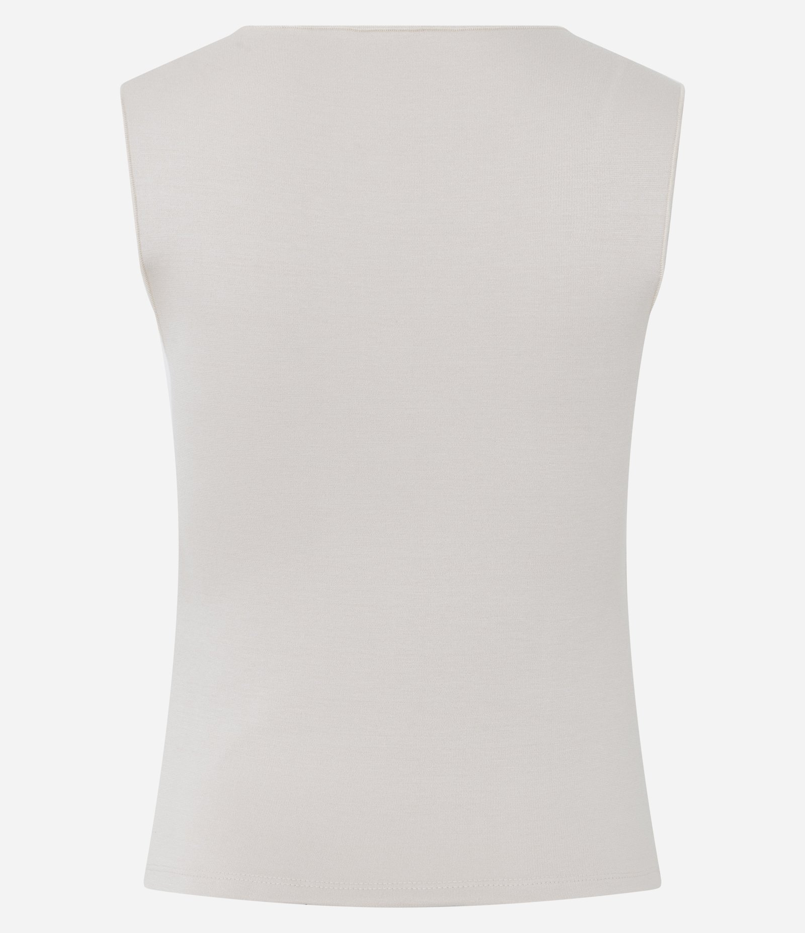 Blusa Ponto Roma sem Manga com Recortes Frontais Off White 2