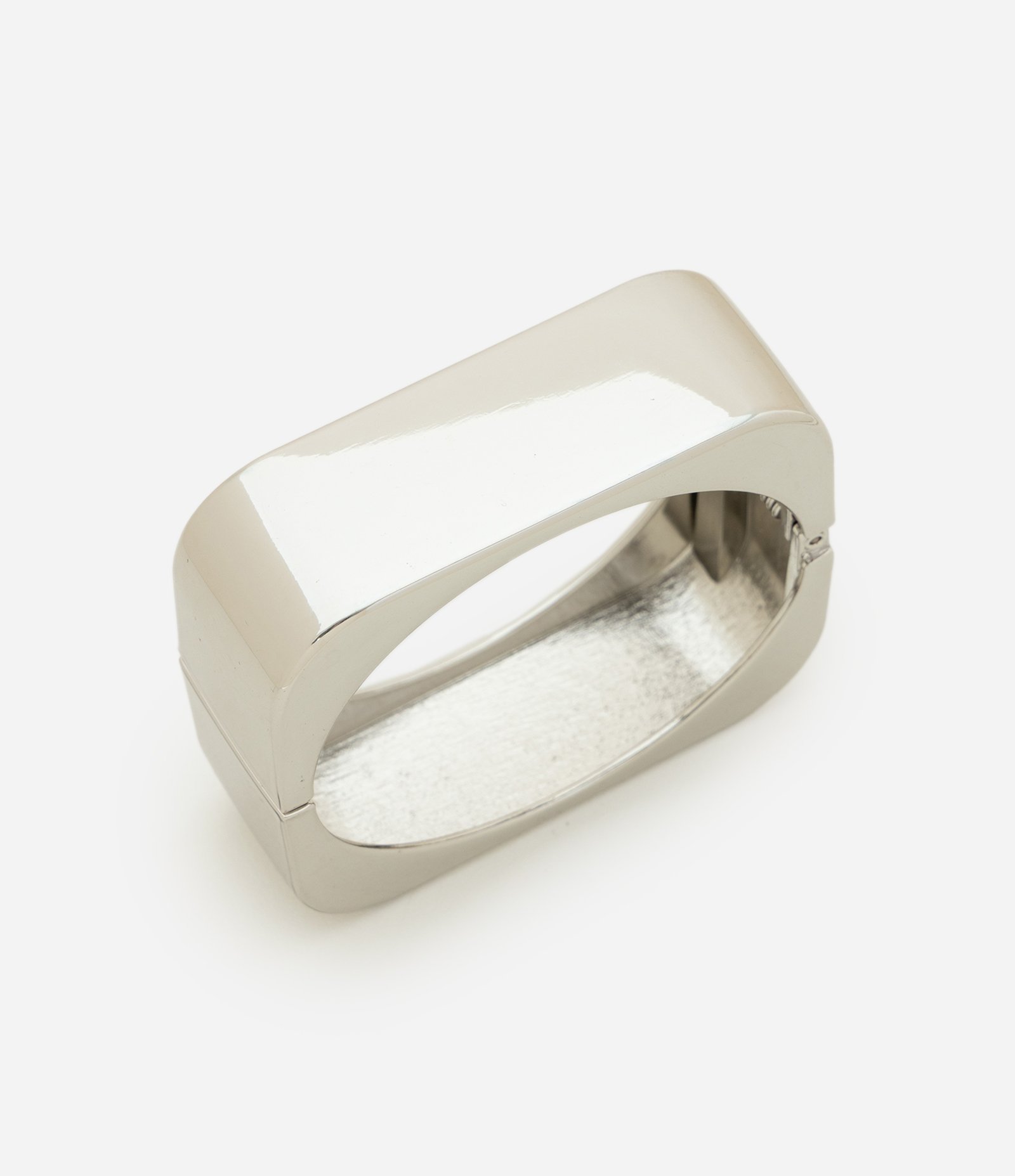 Bracelete Quadrado em Metal Prata 2